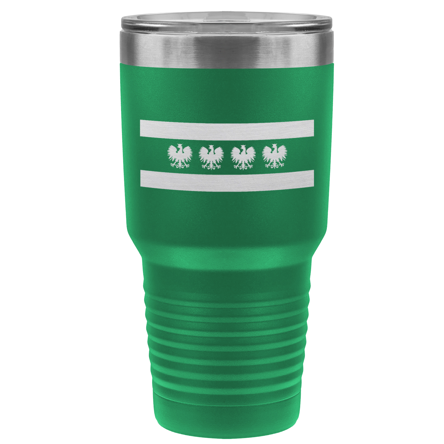 Chicago Flag Polish Four Eagle 30oz Lazer Tumbler