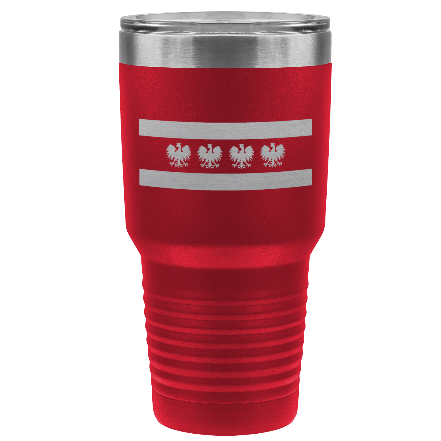 Chicago Flag Polish Four Eagle 30oz Lazer Tumbler