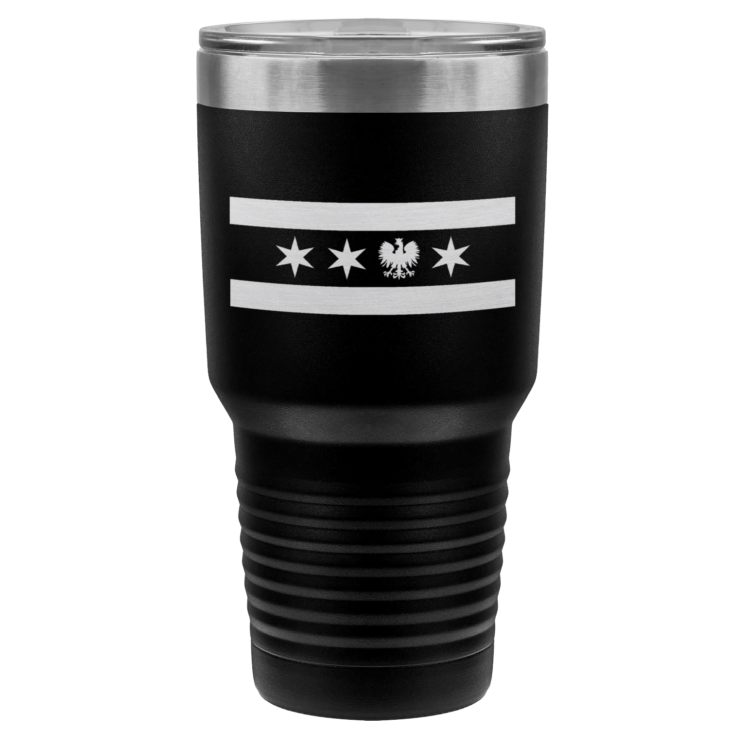 Chicago Flag Polish Single Eagle 30oz Lazer Tumbler