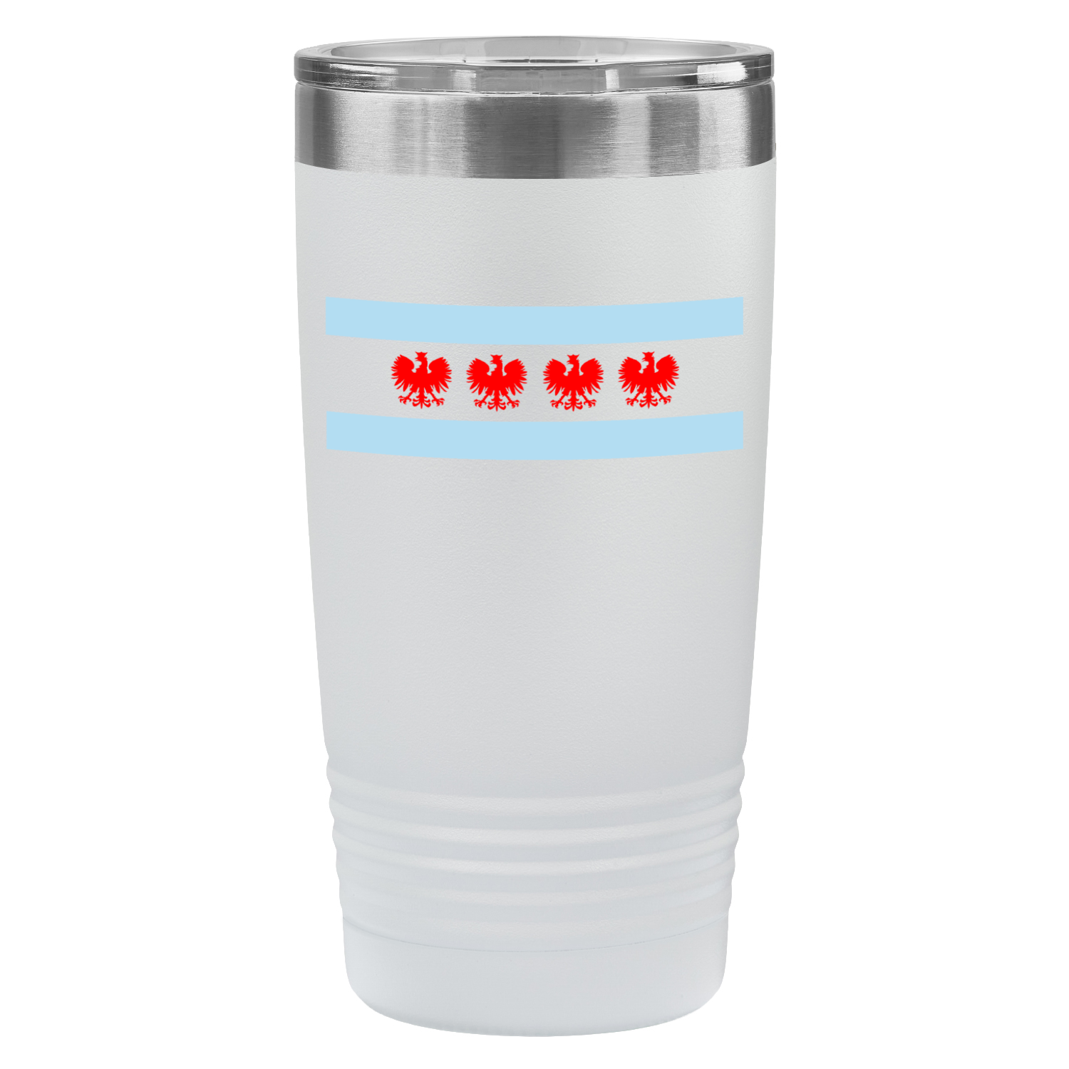 Chicago Flag Polish Four Eagle 20oz UV Tumbler