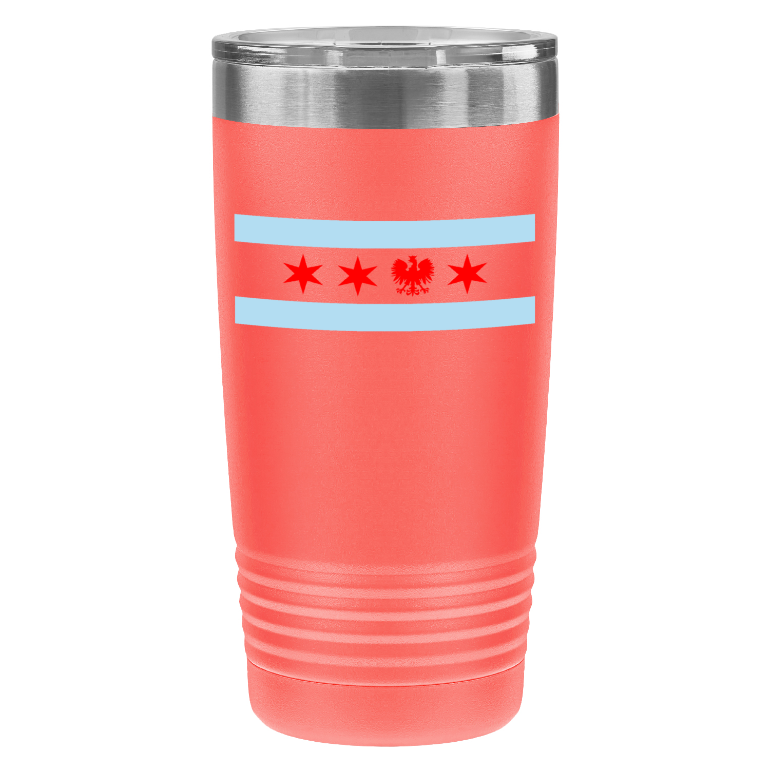 Chicago Flag Polish Single Eagle 20oz UV Tumbler
