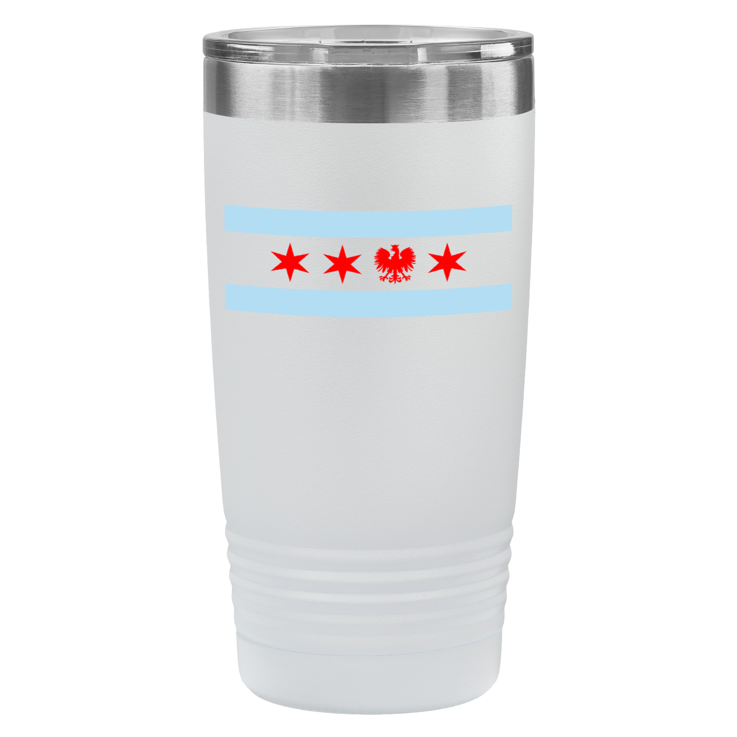 Chicago Flag Polish Single Eagle 20oz UV Tumbler