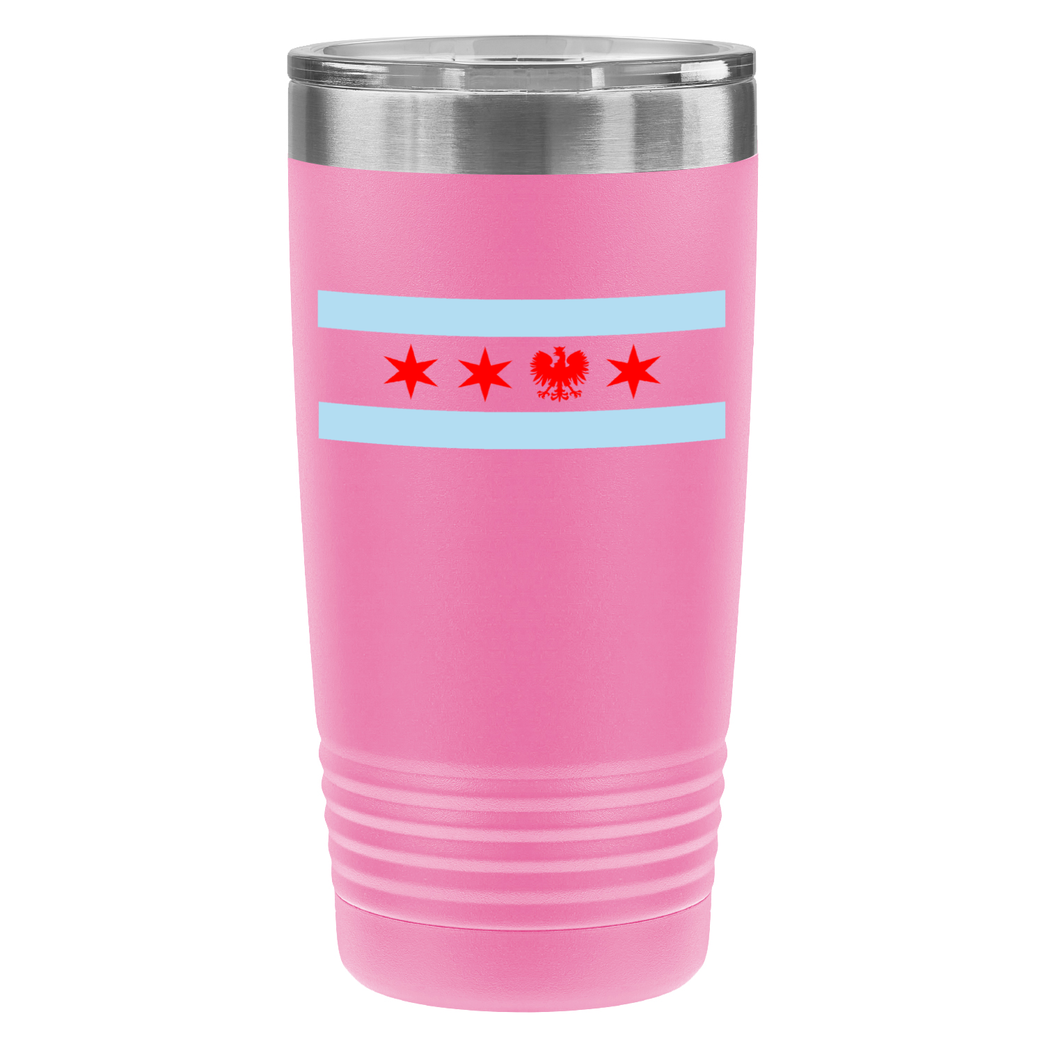 Chicago Flag Polish Single Eagle 20oz UV Tumbler