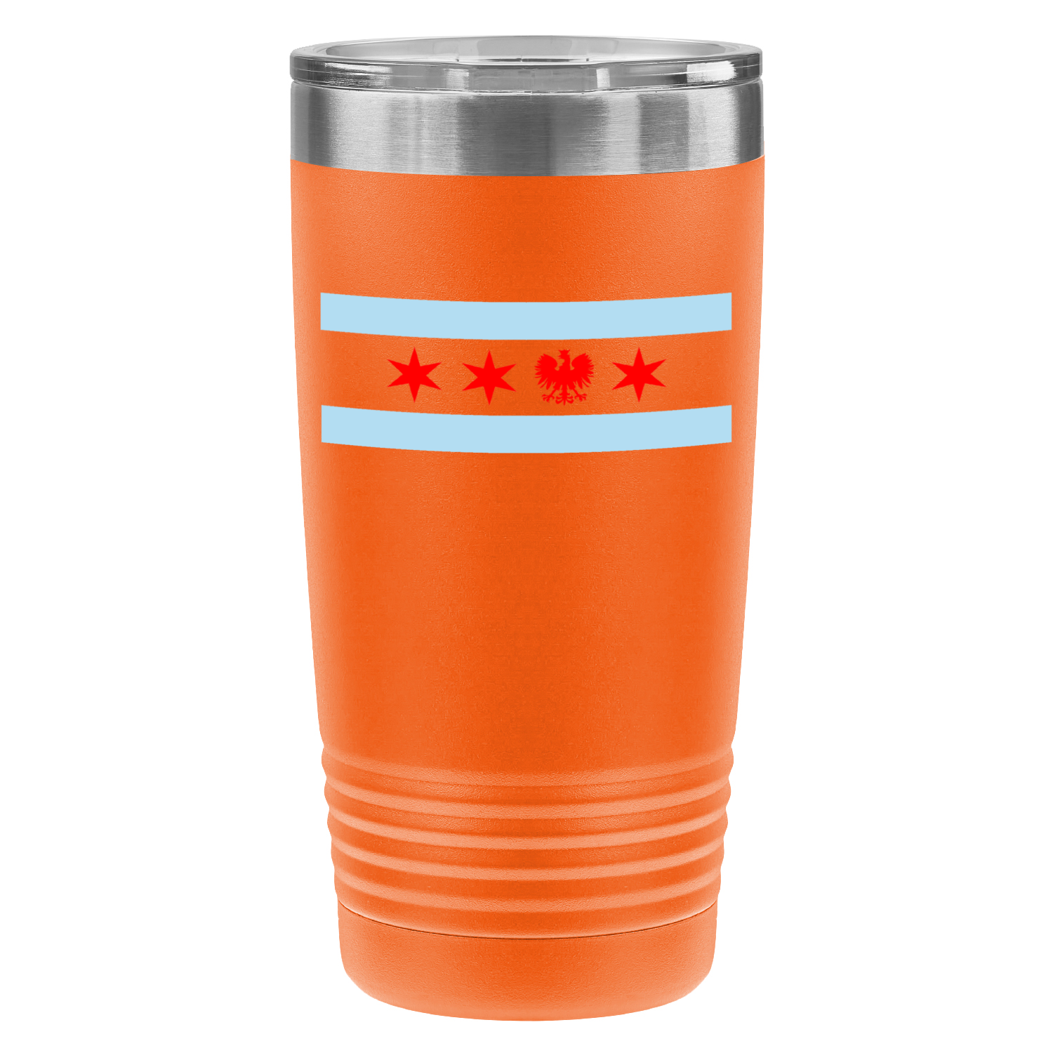 Chicago Flag Polish Single Eagle 20oz UV Tumbler