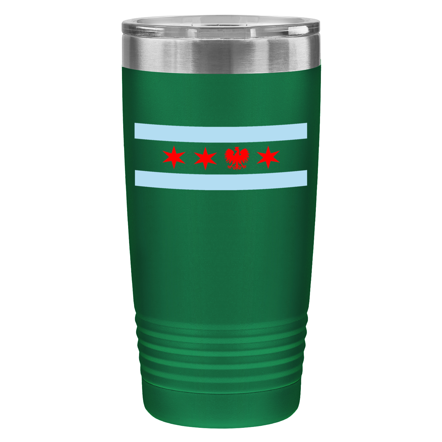 Chicago Flag Polish Single Eagle 20oz UV Tumbler