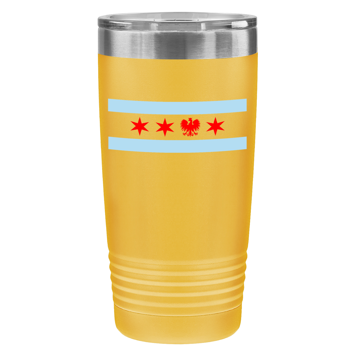 Chicago Flag Polish Single Eagle 20oz UV Tumbler