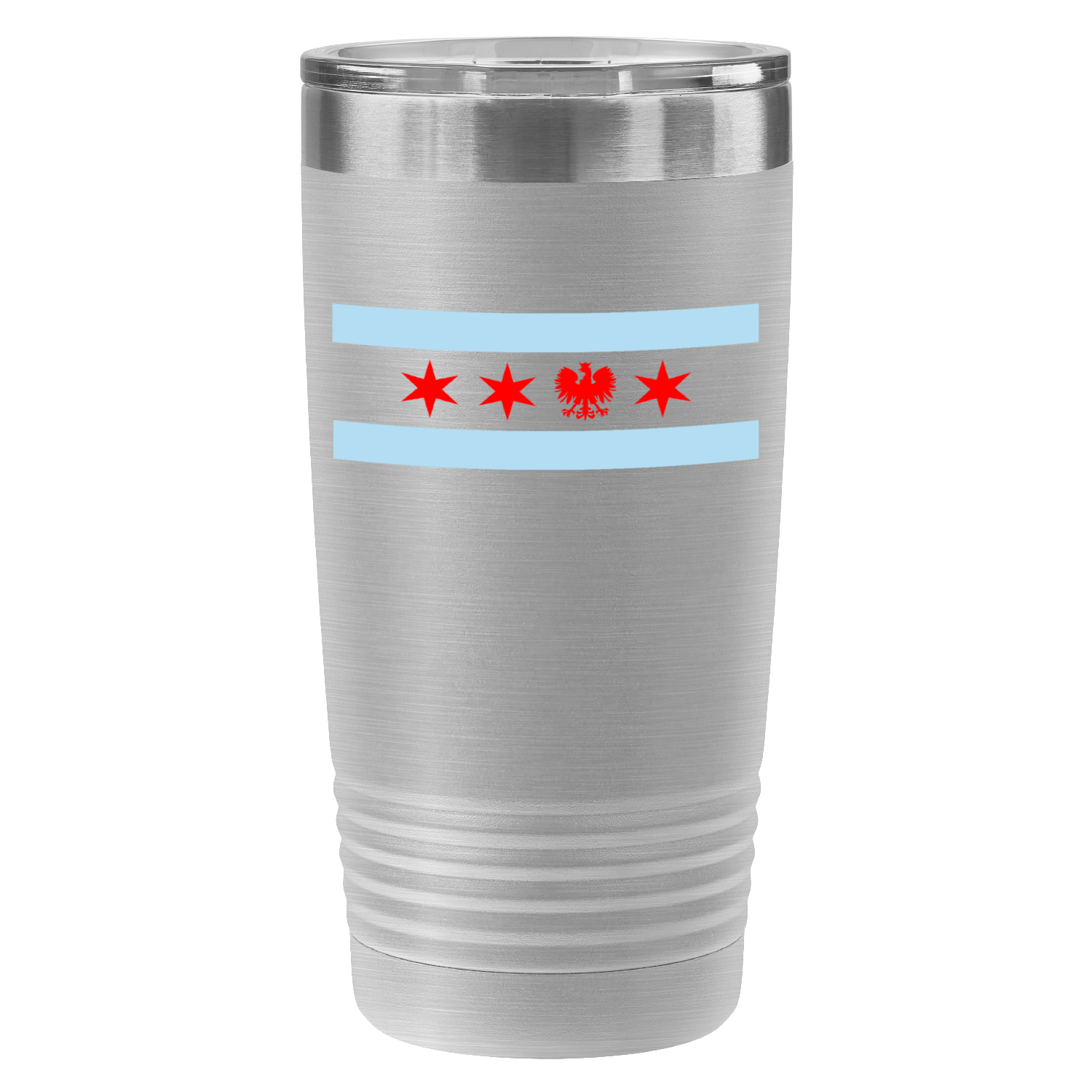 Chicago Flag Polish Single Eagle 20oz UV Tumbler