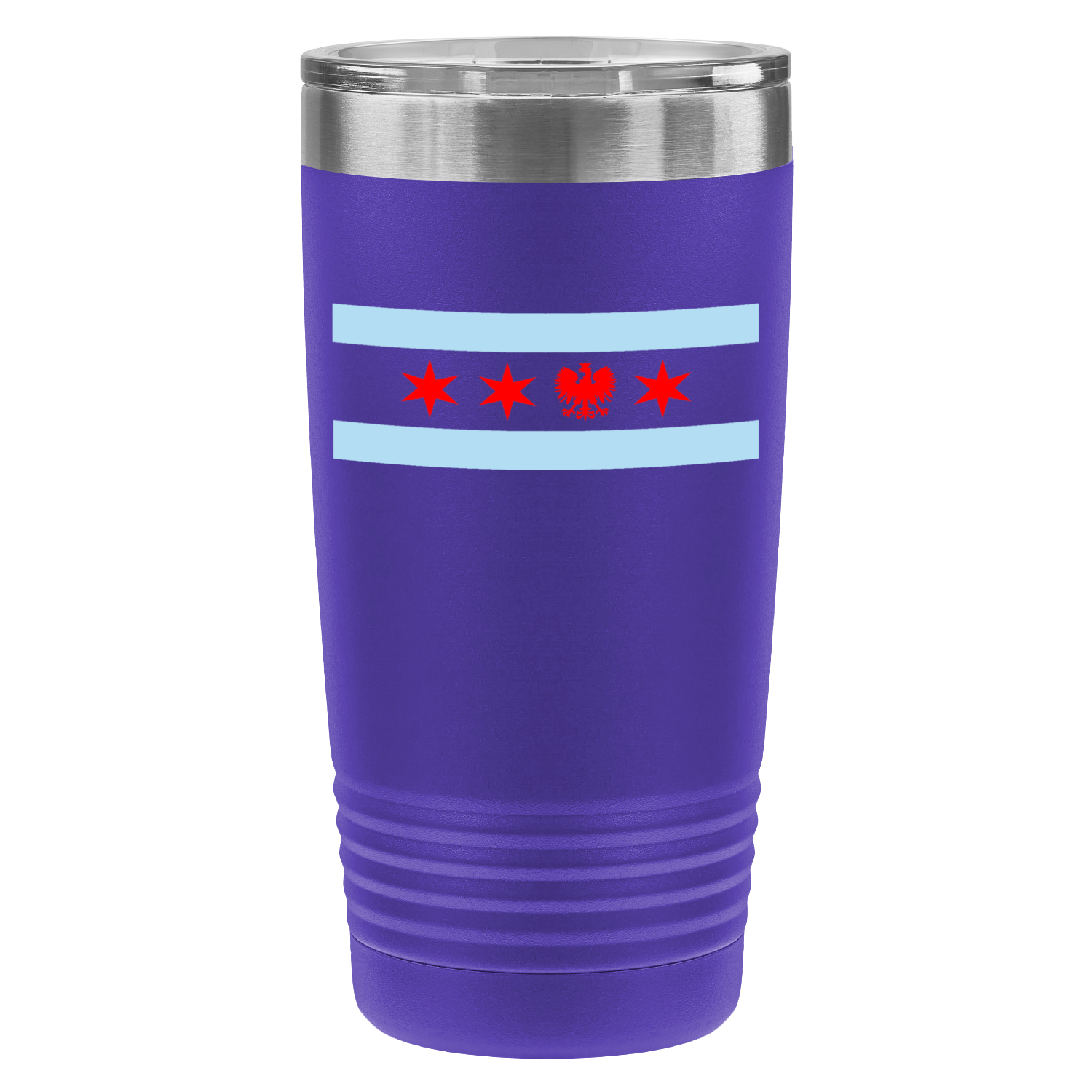 Chicago Flag Polish Single Eagle 20oz UV Tumbler
