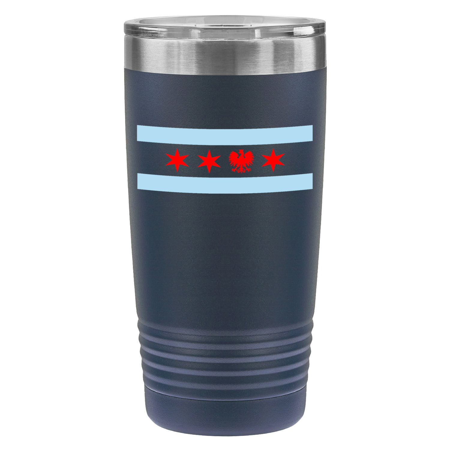 Chicago Flag Polish Single Eagle 20oz UV Tumbler