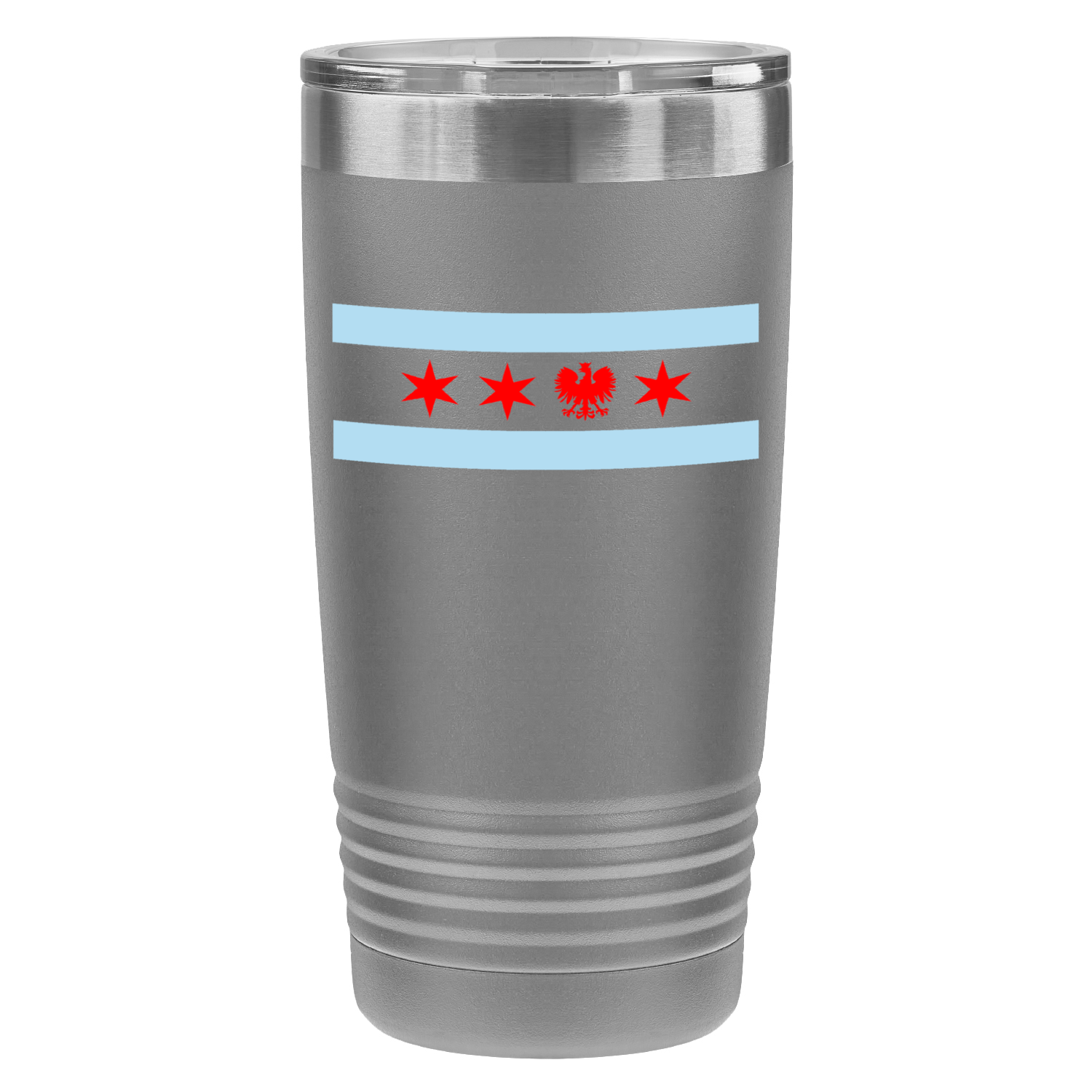 Chicago Flag Polish Single Eagle 20oz UV Tumbler