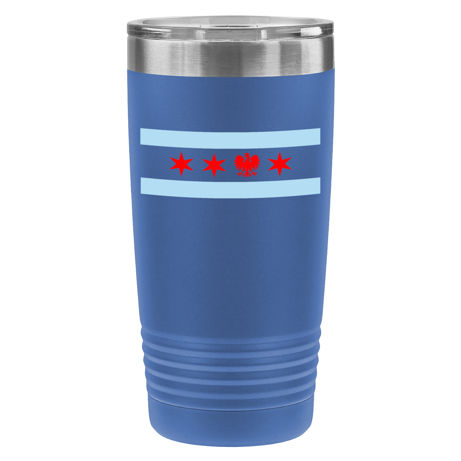 Chicago Flag Polish Single Eagle 20oz UV Tumbler