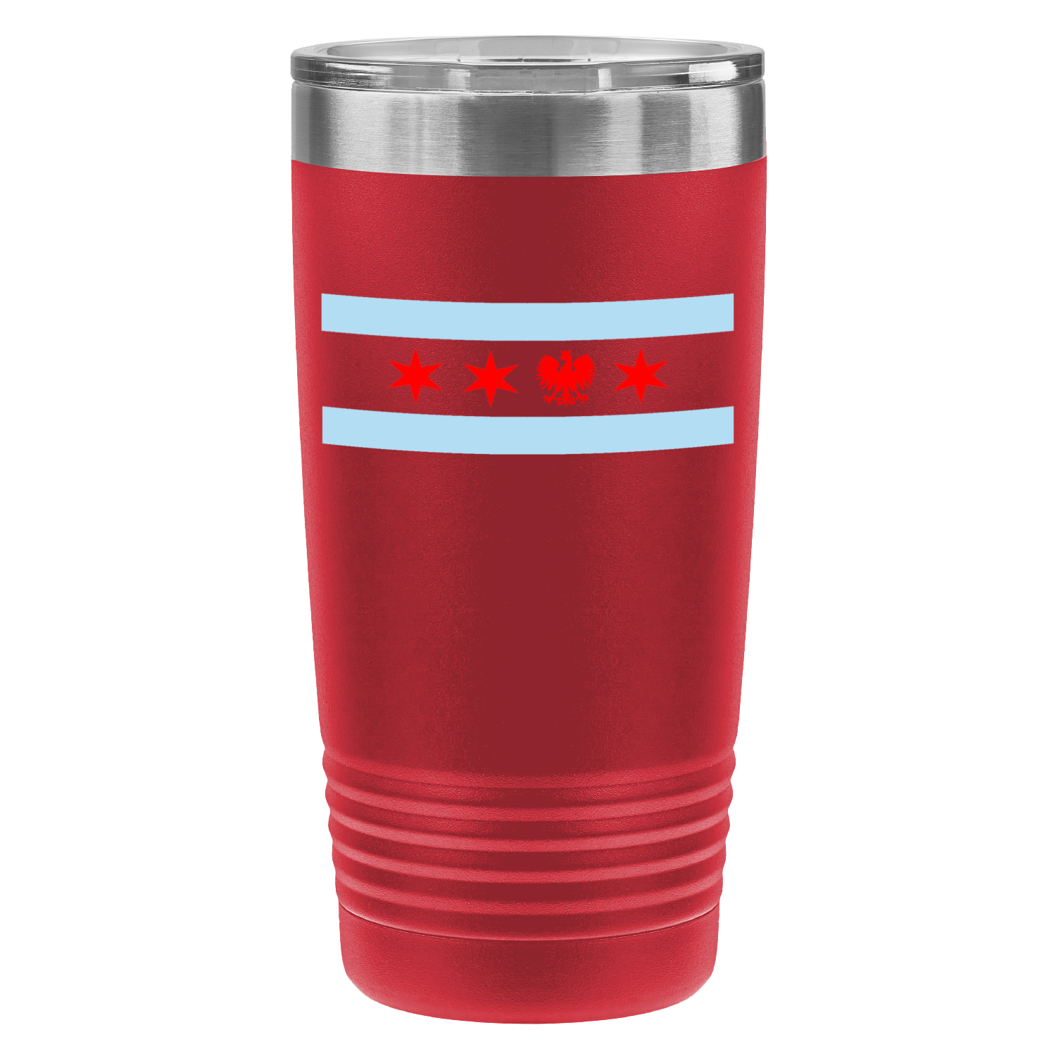 Chicago Flag Polish Single Eagle 20oz UV Tumbler