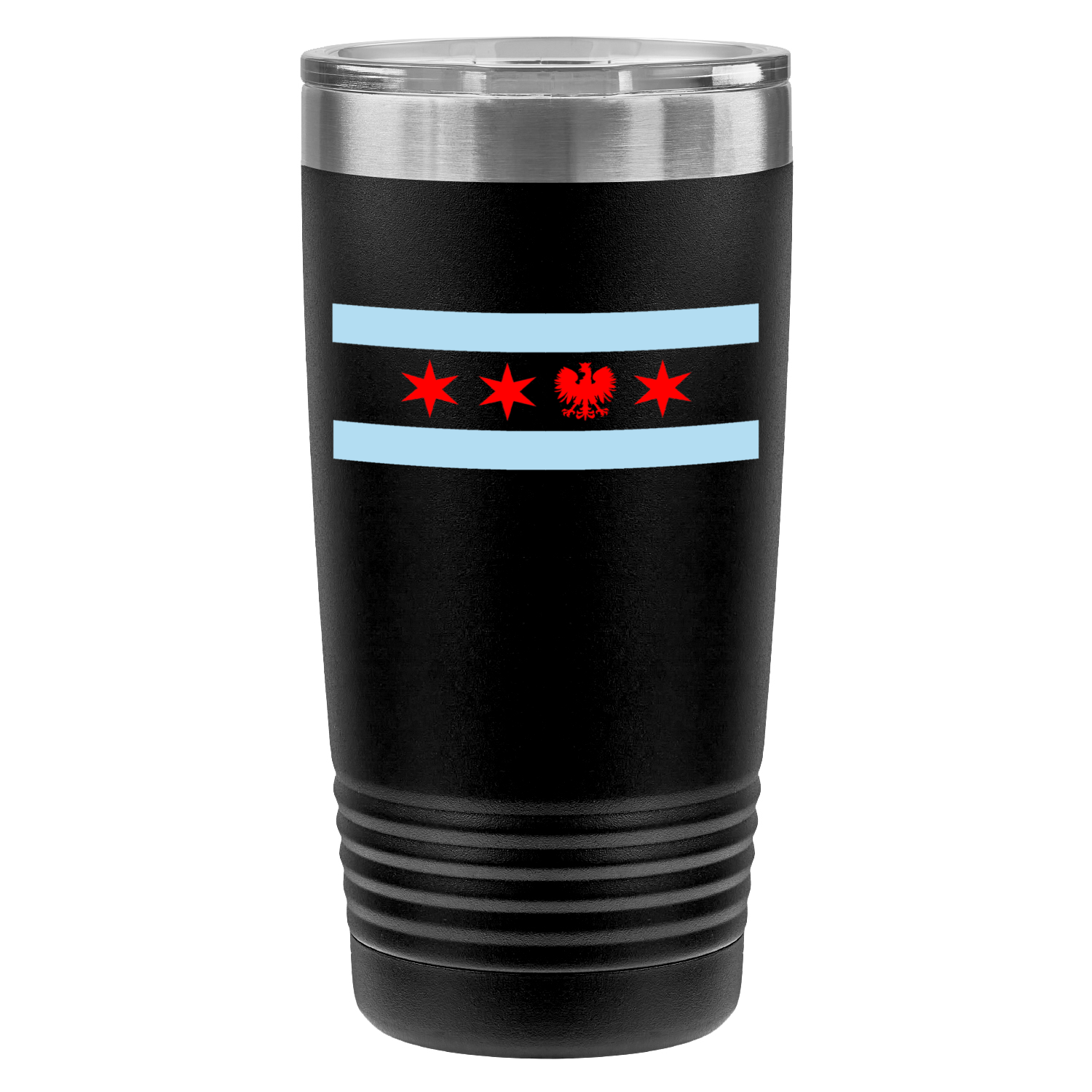 Chicago Flag Polish Single Eagle 20oz UV Tumbler