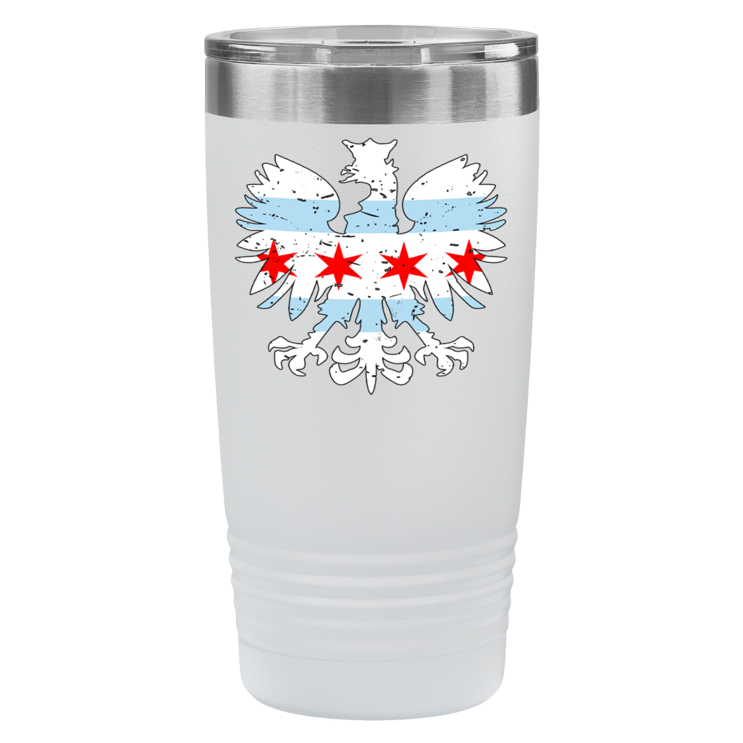 Chicago Flag Polish Eagle 20oz UV Tumbler