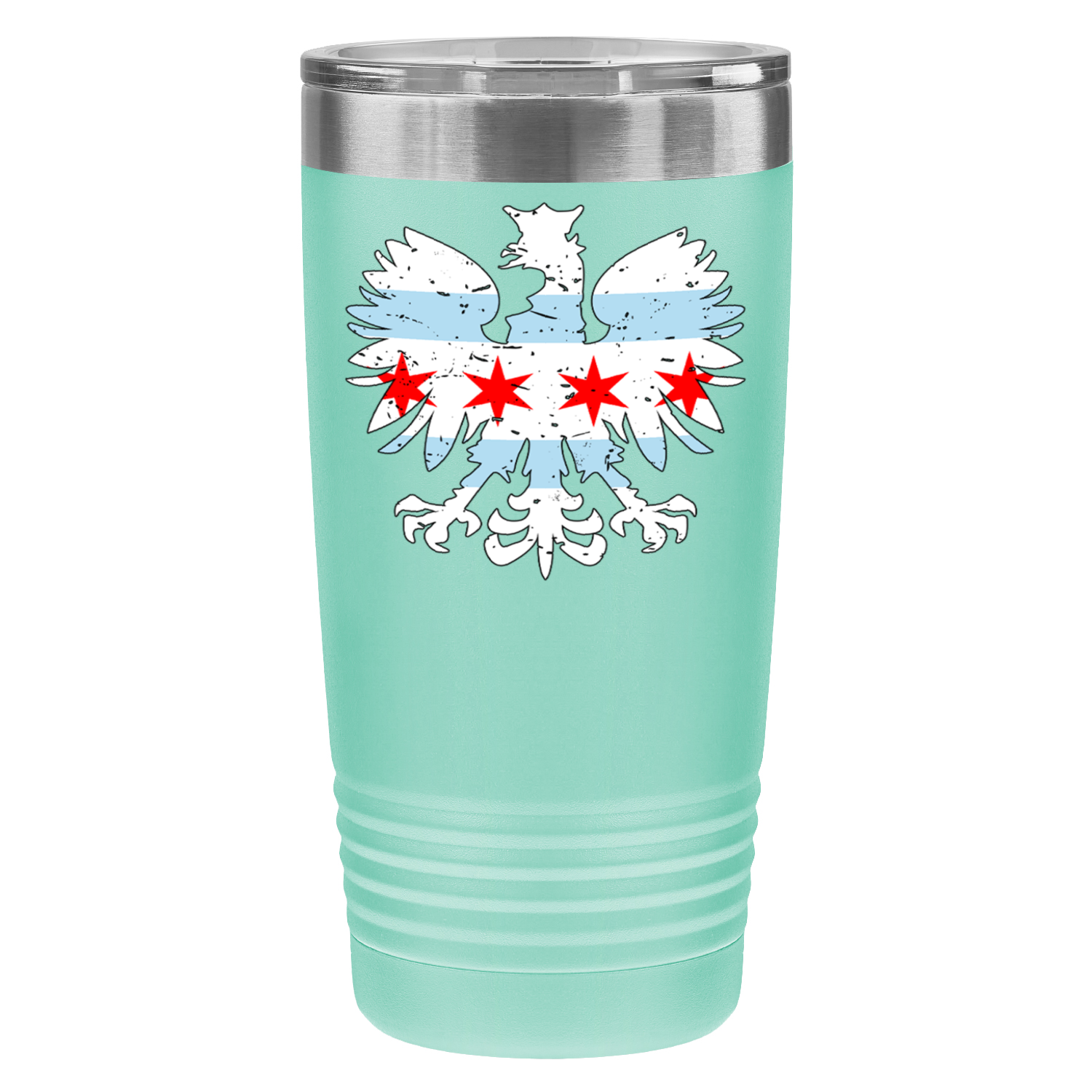 Chicago Flag Polish Eagle 20oz UV Tumbler
