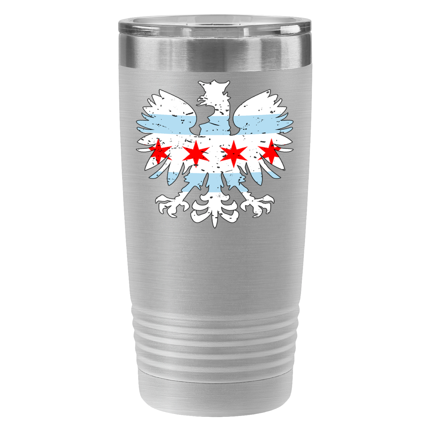 Chicago Flag Polish Eagle 20oz UV Tumbler