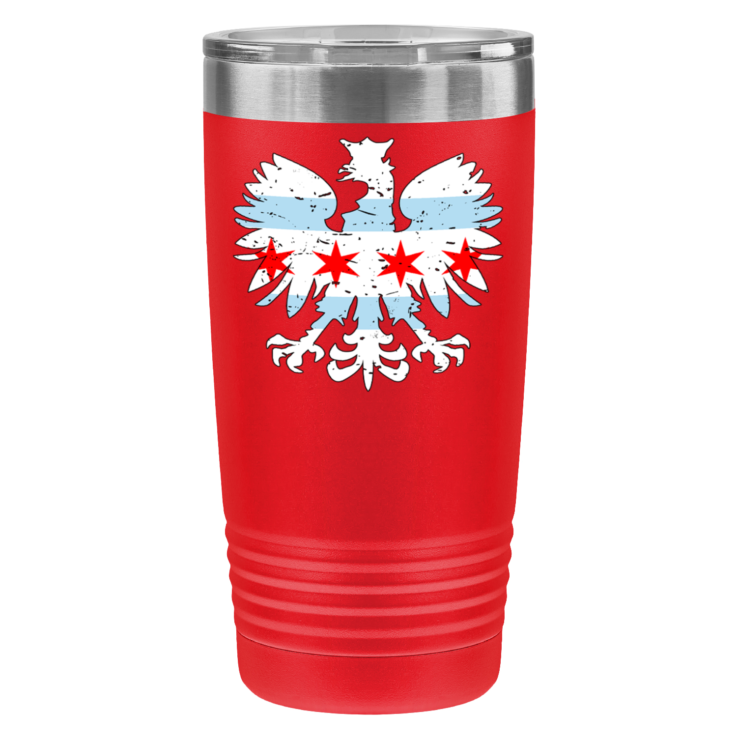 Chicago Flag Polish Eagle 20oz UV Tumbler