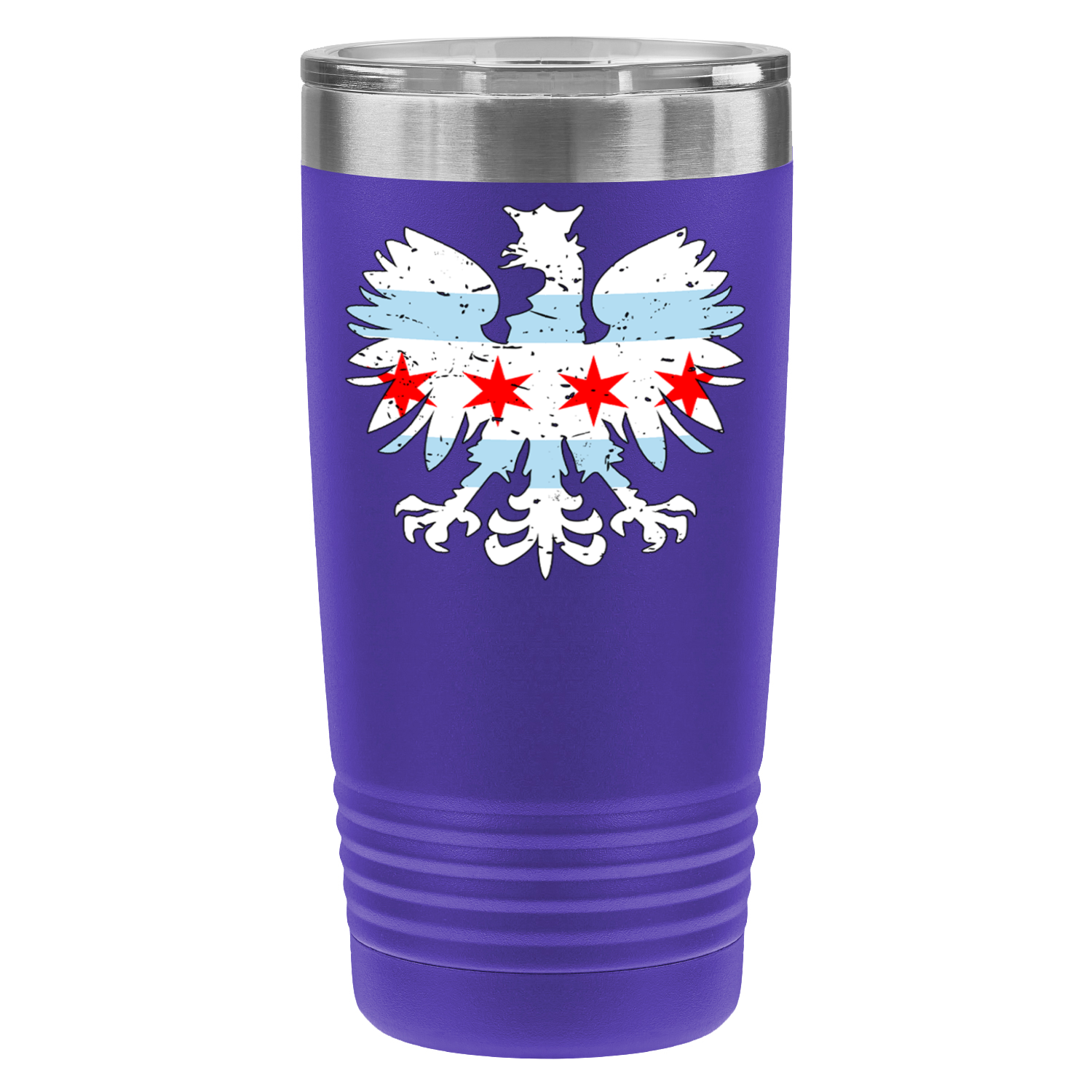 Chicago Flag Polish Eagle 20oz UV Tumbler