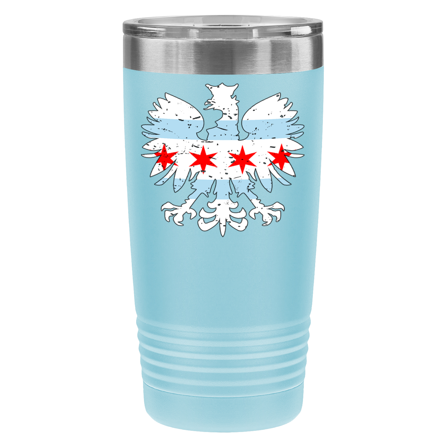 Chicago Flag Polish Eagle 20oz UV Tumbler