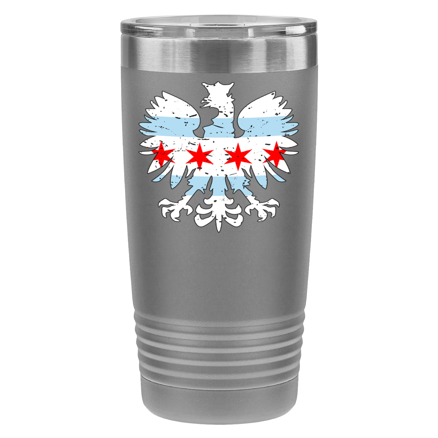 Chicago Flag Polish Eagle 20oz UV Tumbler