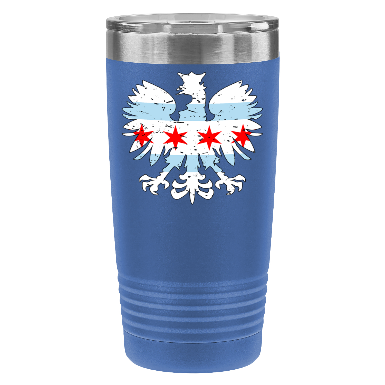 Chicago Flag Polish Eagle 20oz UV Tumbler