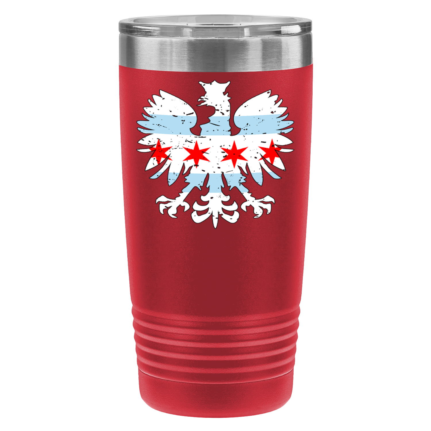 Chicago Flag Polish Eagle 20oz UV Tumbler