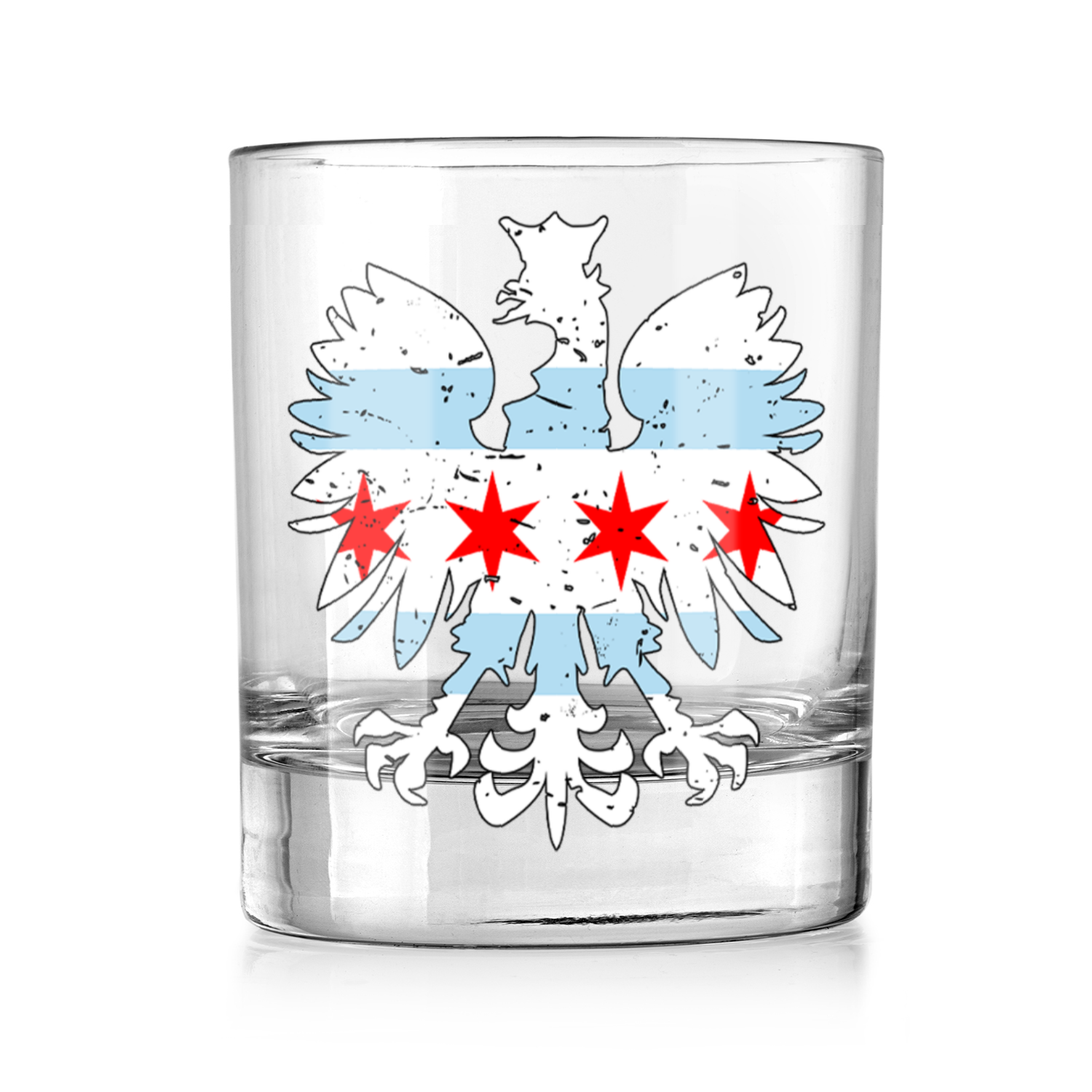 Chicago Flag Polish Eagle Whiskey Tumbler