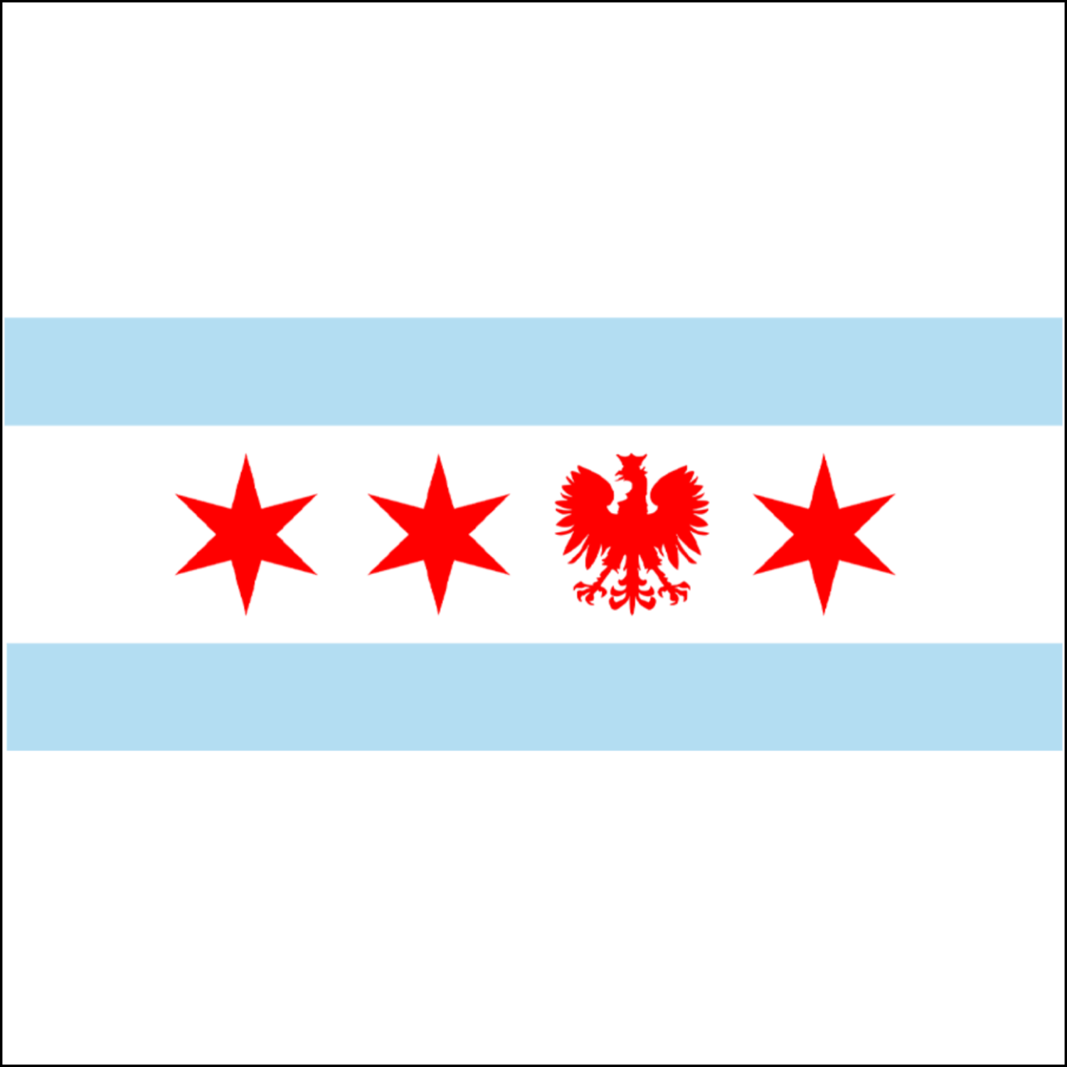 Chicago Flag Polish Single Eagle Whiskey Tumbler