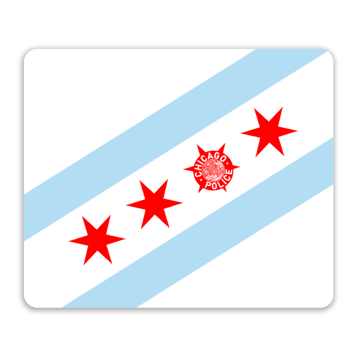 Chicago PD Flag Mouse Pad