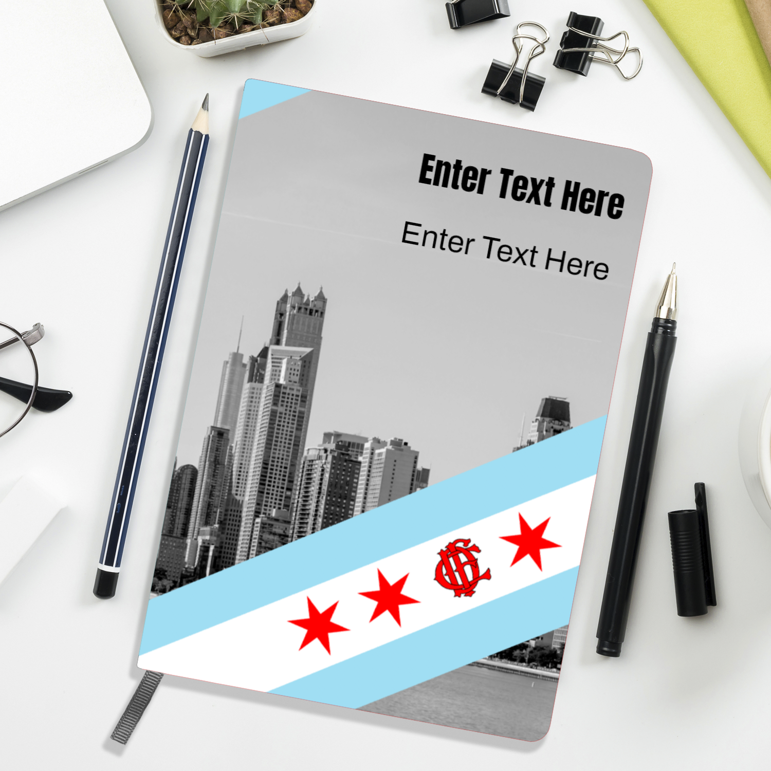 Chicago FD/EMT Flag A5 Personalized Journal