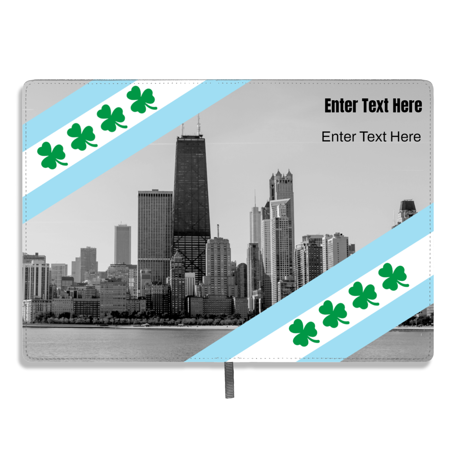 Chicago Flag Shamrock A5 Personalized Journal