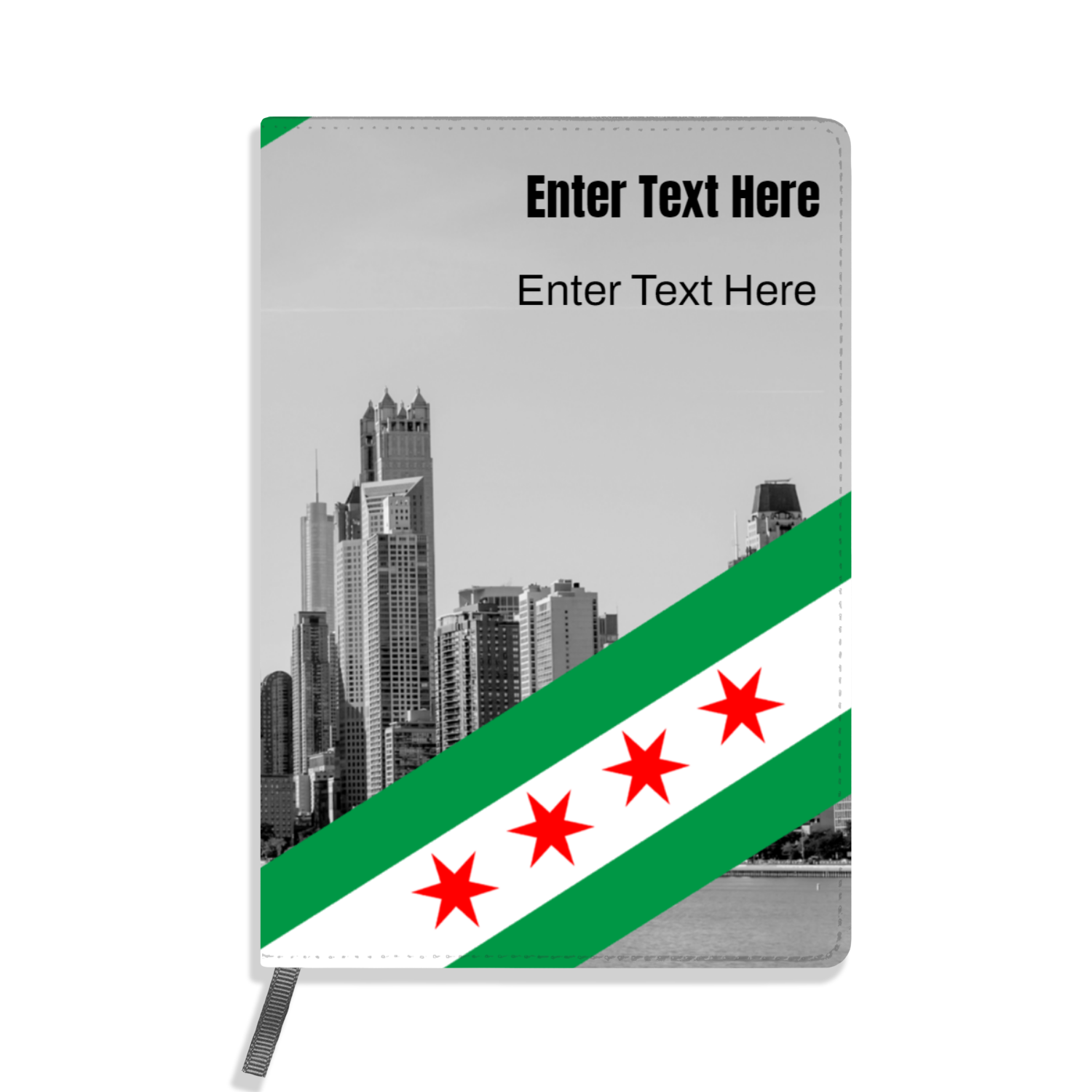 Chicago Flag Green River A5 Personalized Journal