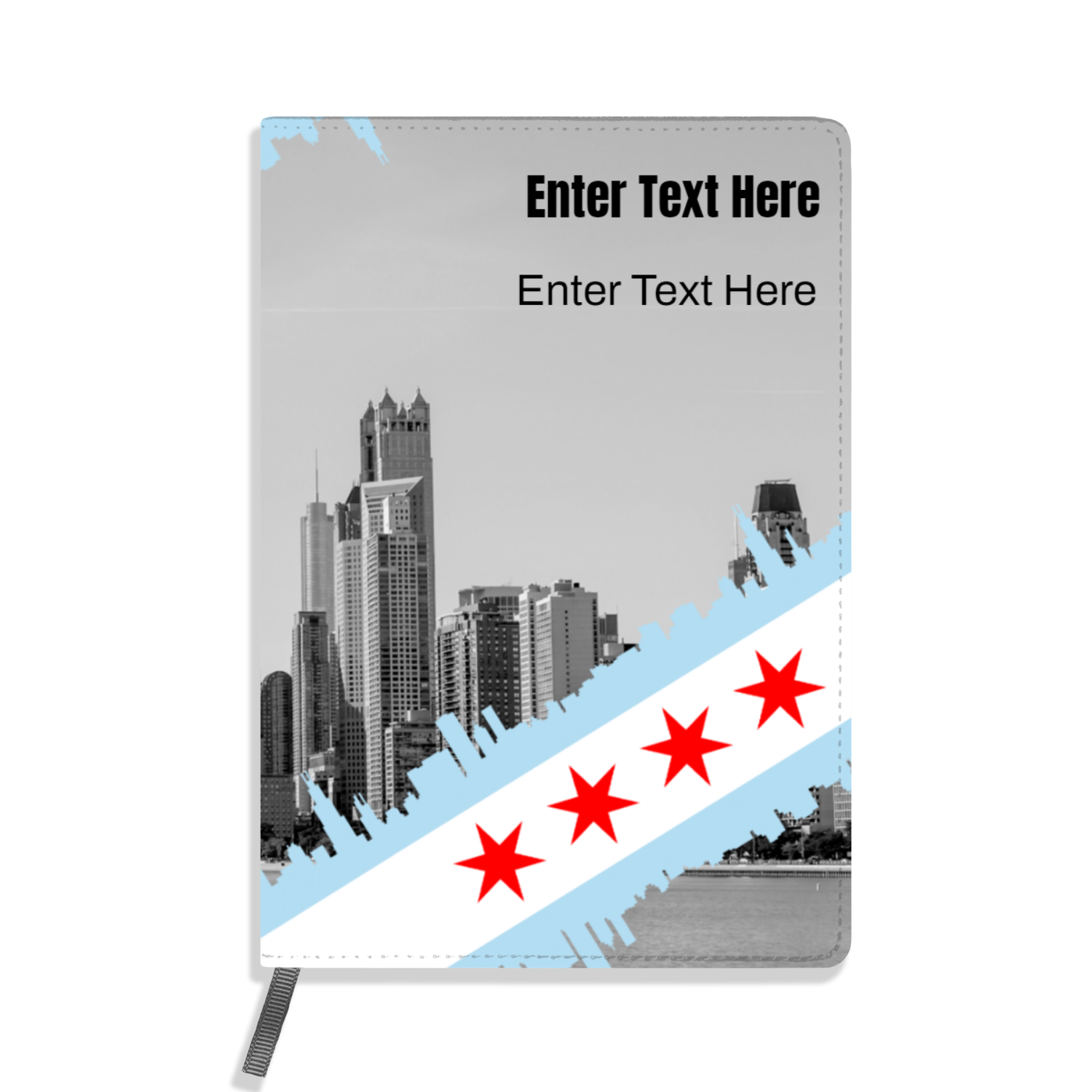 Chicago Skyline Flag A5 Personalized Journal
