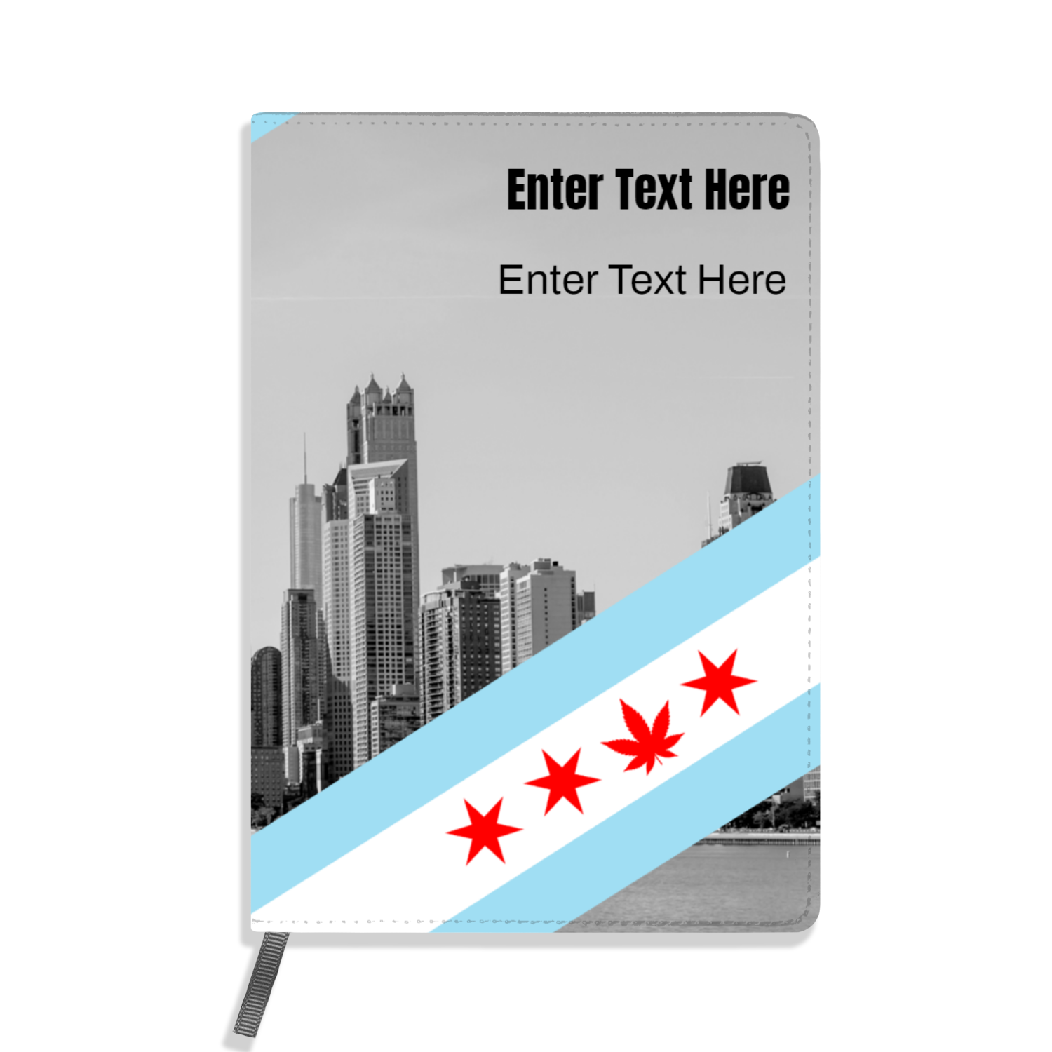Chicago Flag Single Pot Leaf A5 Personalized Journal