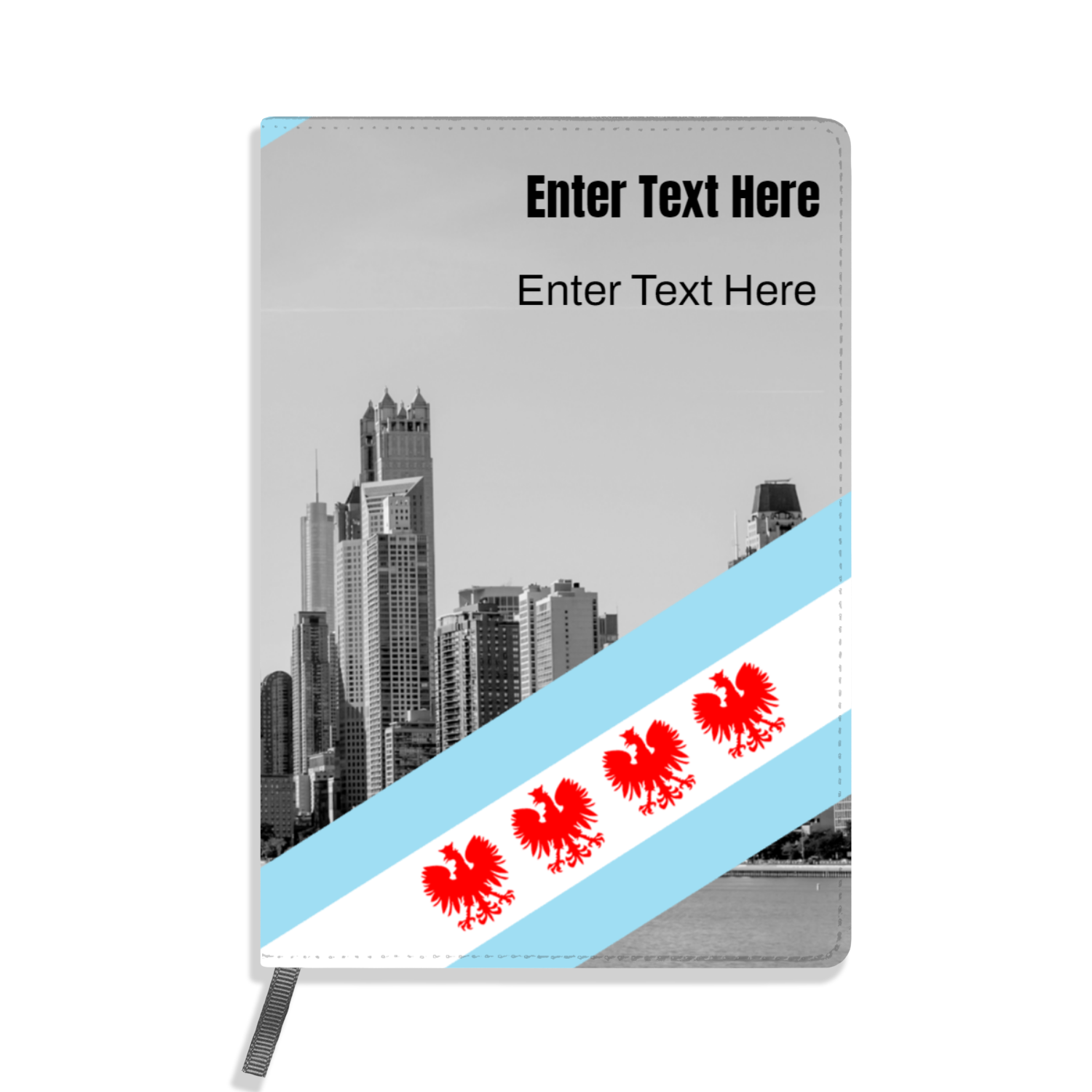 Chicago Flag Polish Four Eagle A5 Personalized Journal