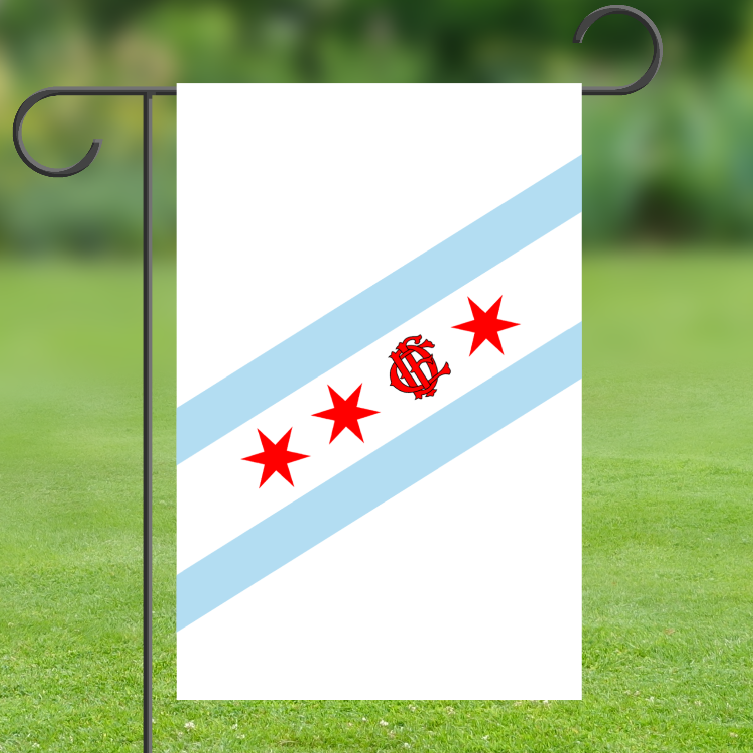 Chicago FD/EMT Flag Garden Flag