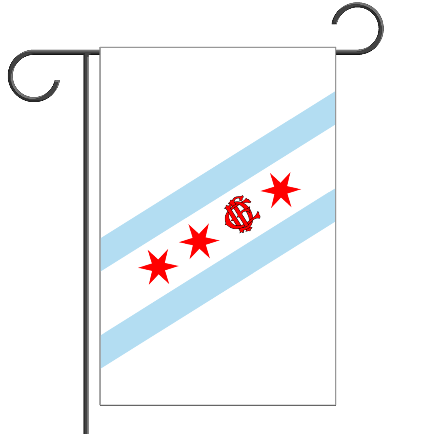 Chicago FD/EMT Flag Garden Flag