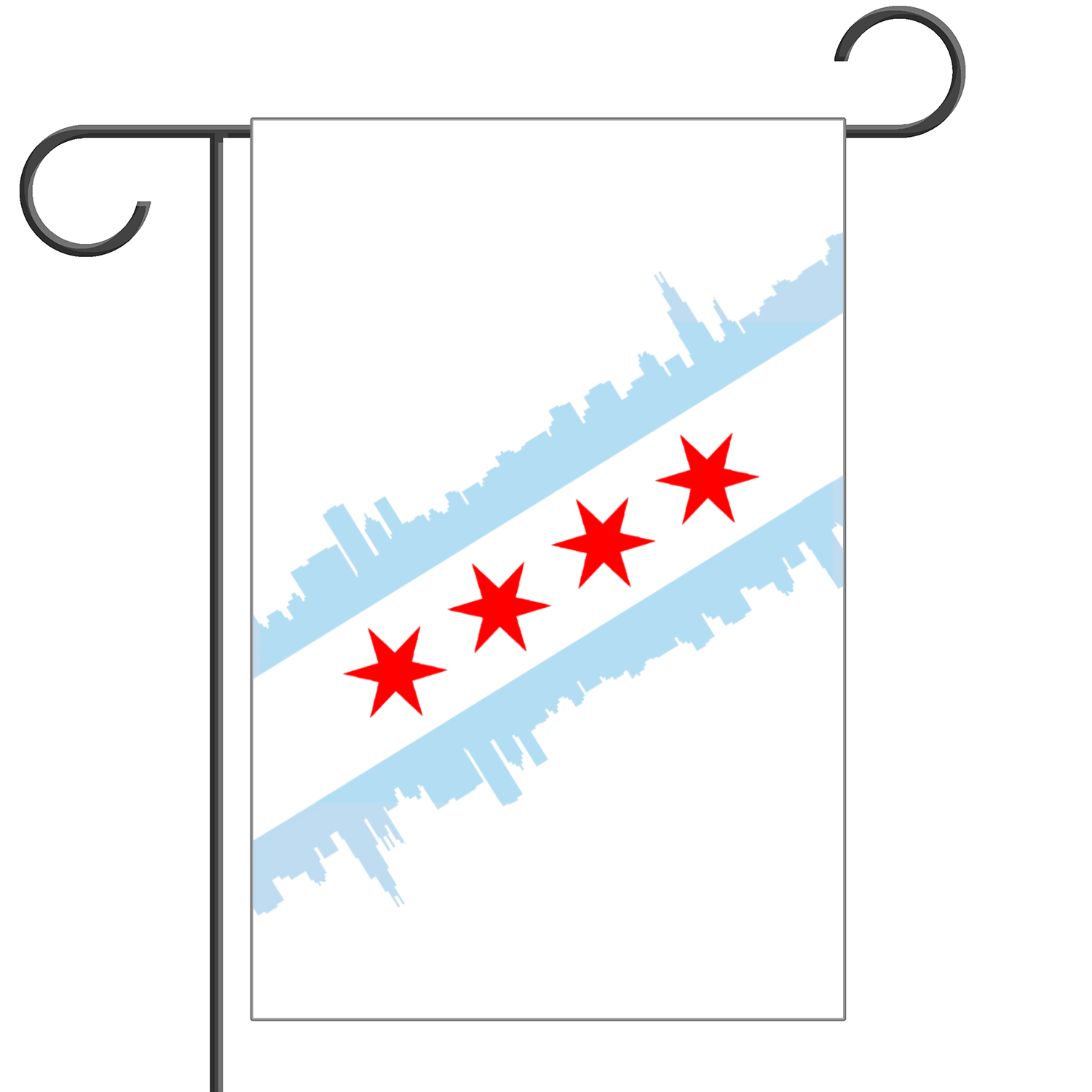 Chicago Skyline Flag Garden Flag