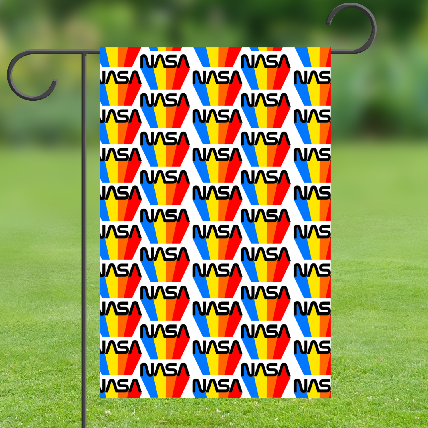 NASA 80's Retro Garden Flag