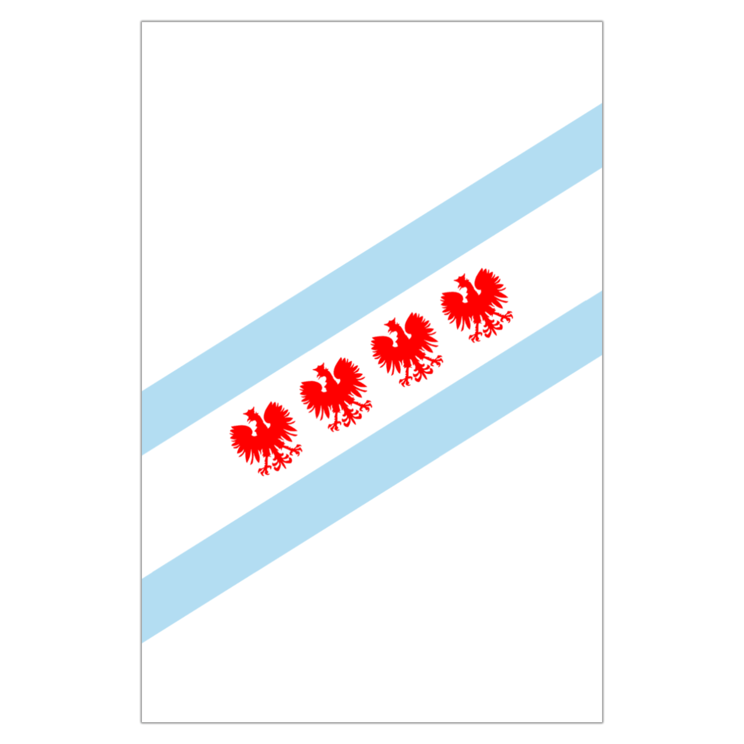 Chicago Flag Polish Four Eagle Garden Flag