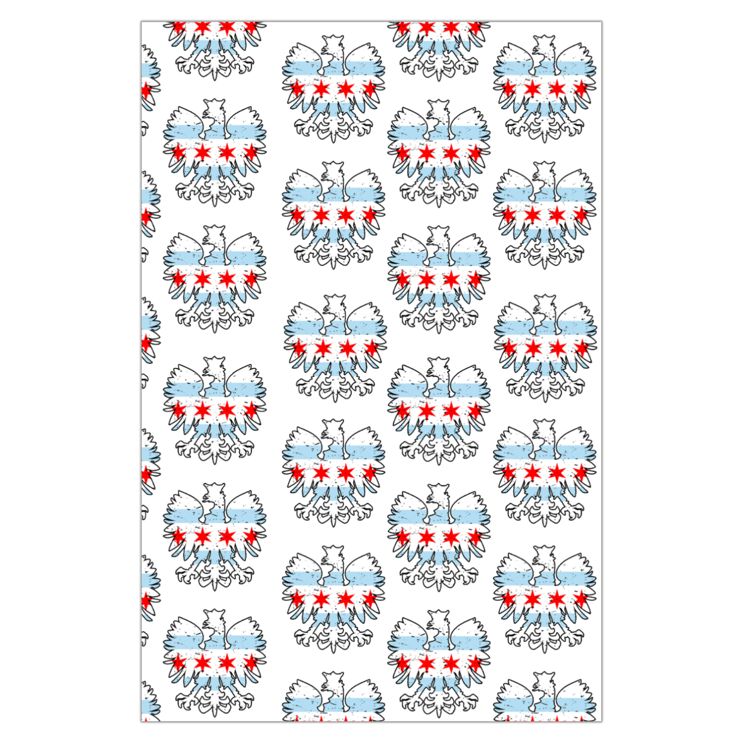 Chicago Flag Polish Eagle Garden Flag