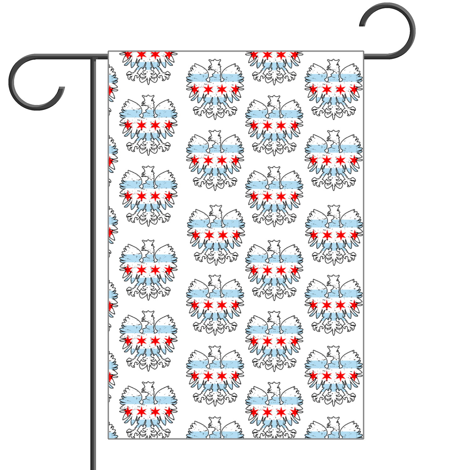 Chicago Flag Polish Eagle Garden Flag