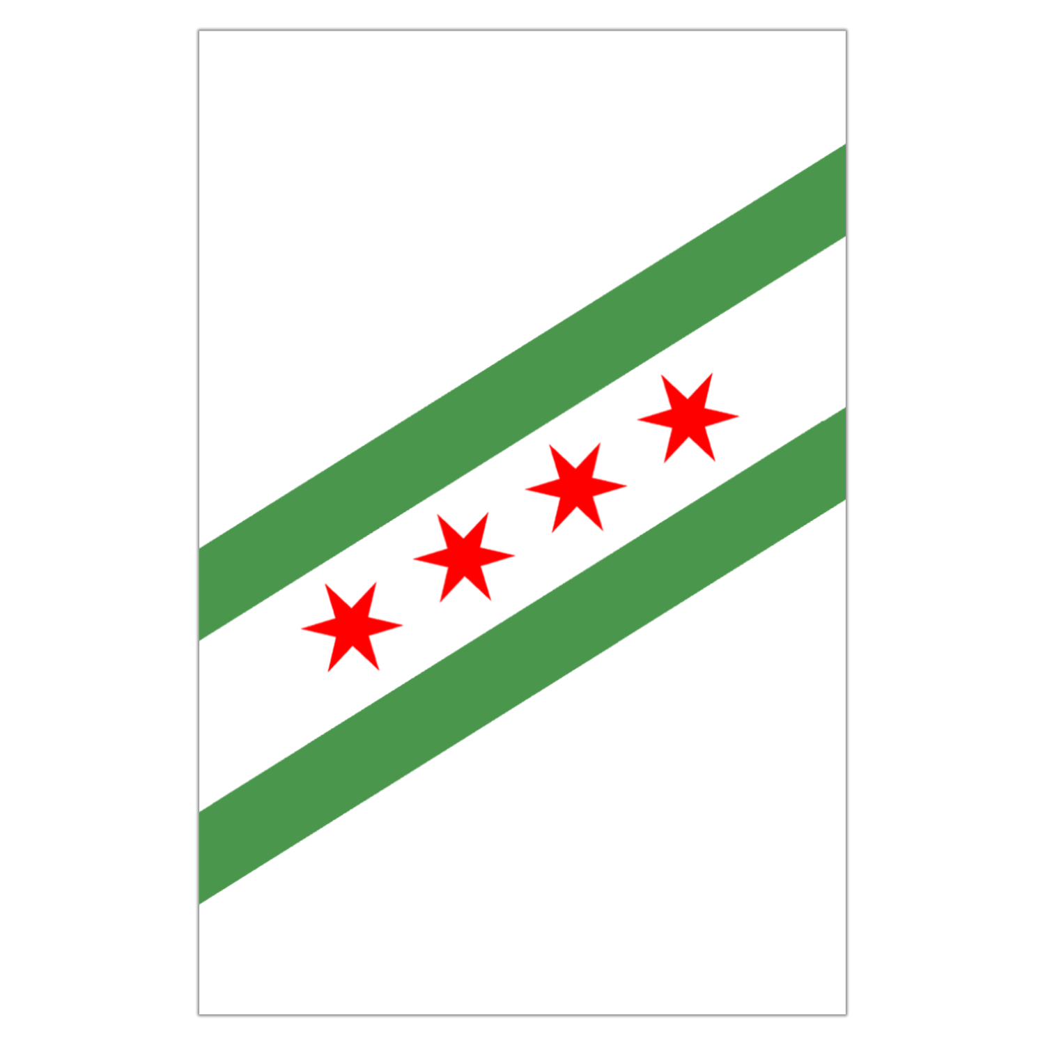 Chicago Flag Green River Garden Flag