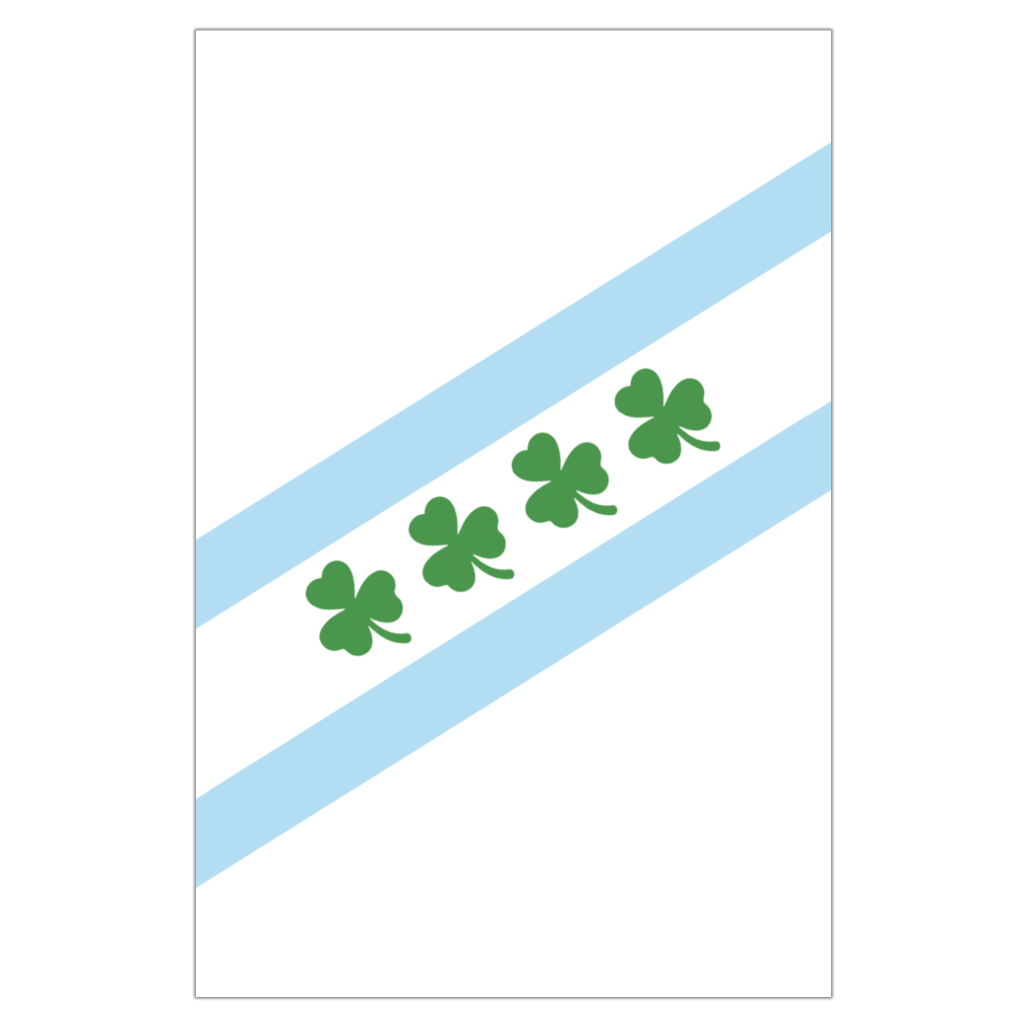 Chicago Flag Shamrock Garden Flag
