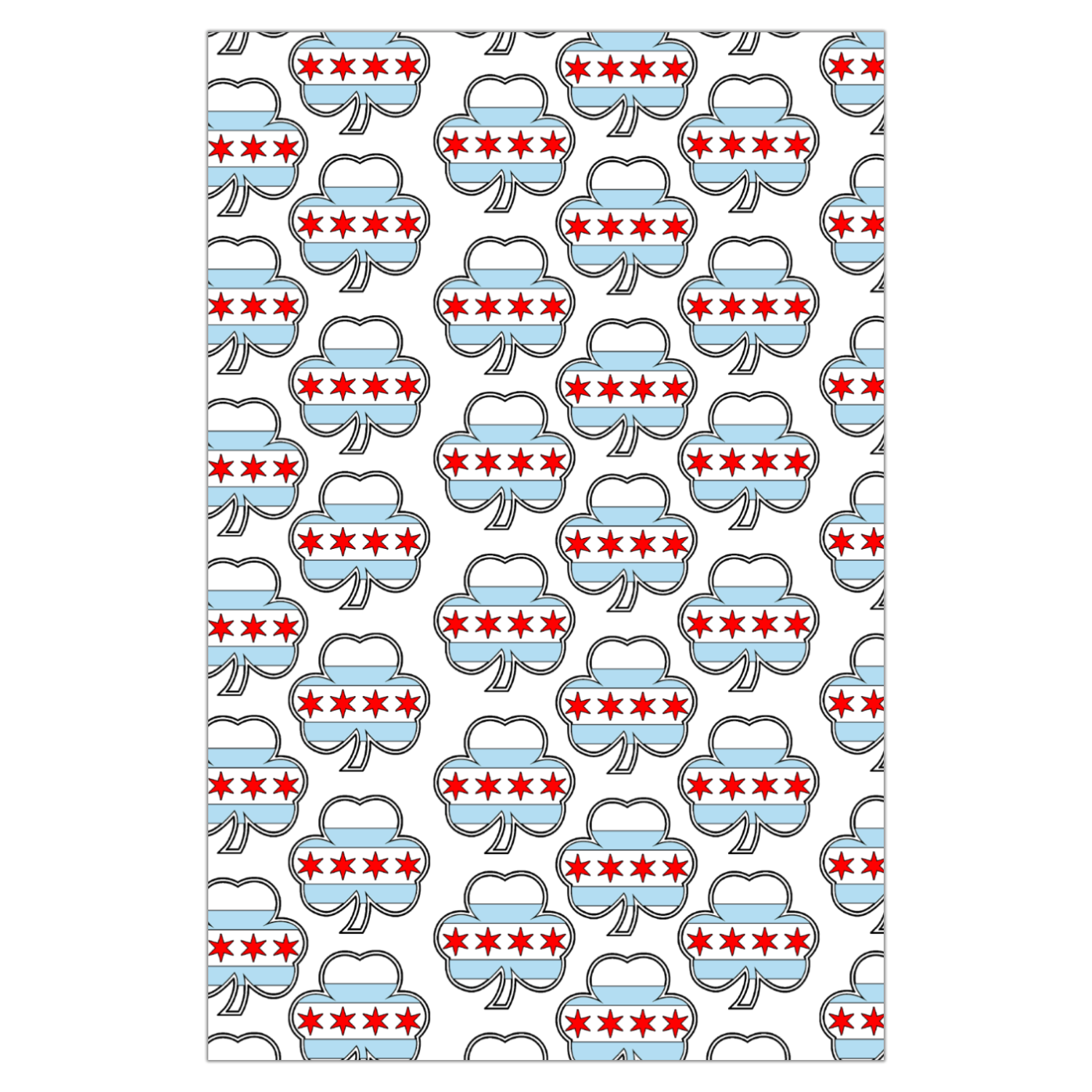 Chicago Flag Shamrock St. Patty's Garden Flag