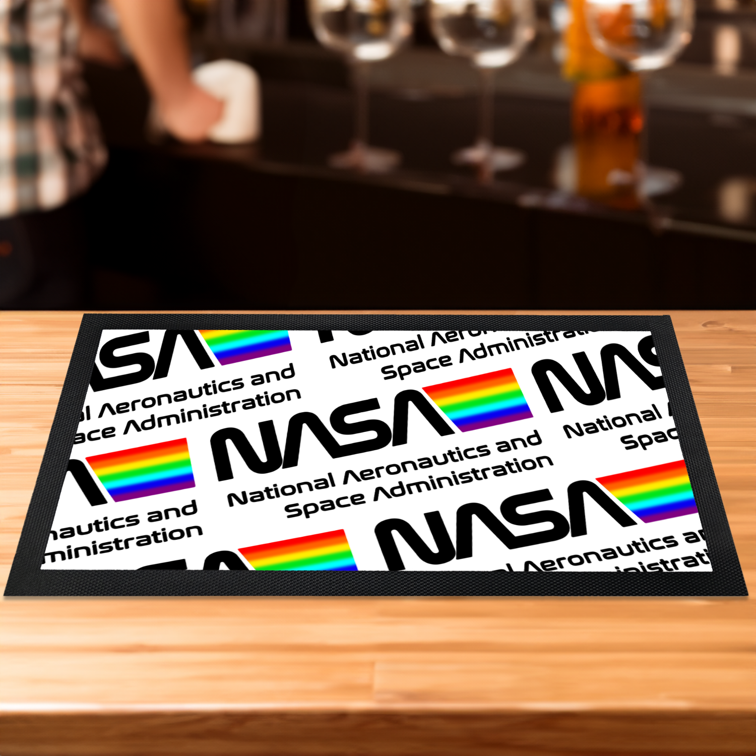 NASA Space Logo Bar Mat