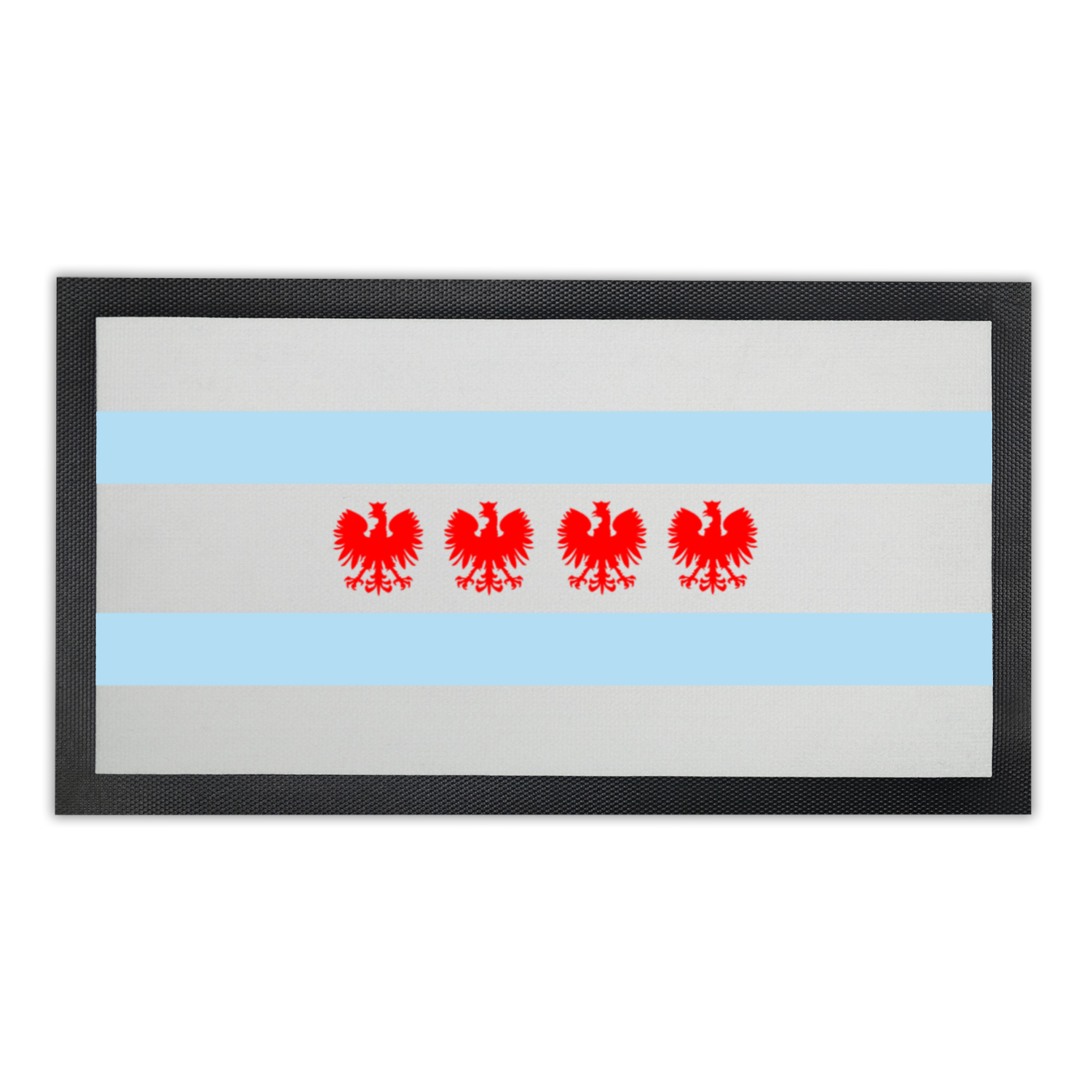 Chicago Flag Polish Four Eagle Bar Mat