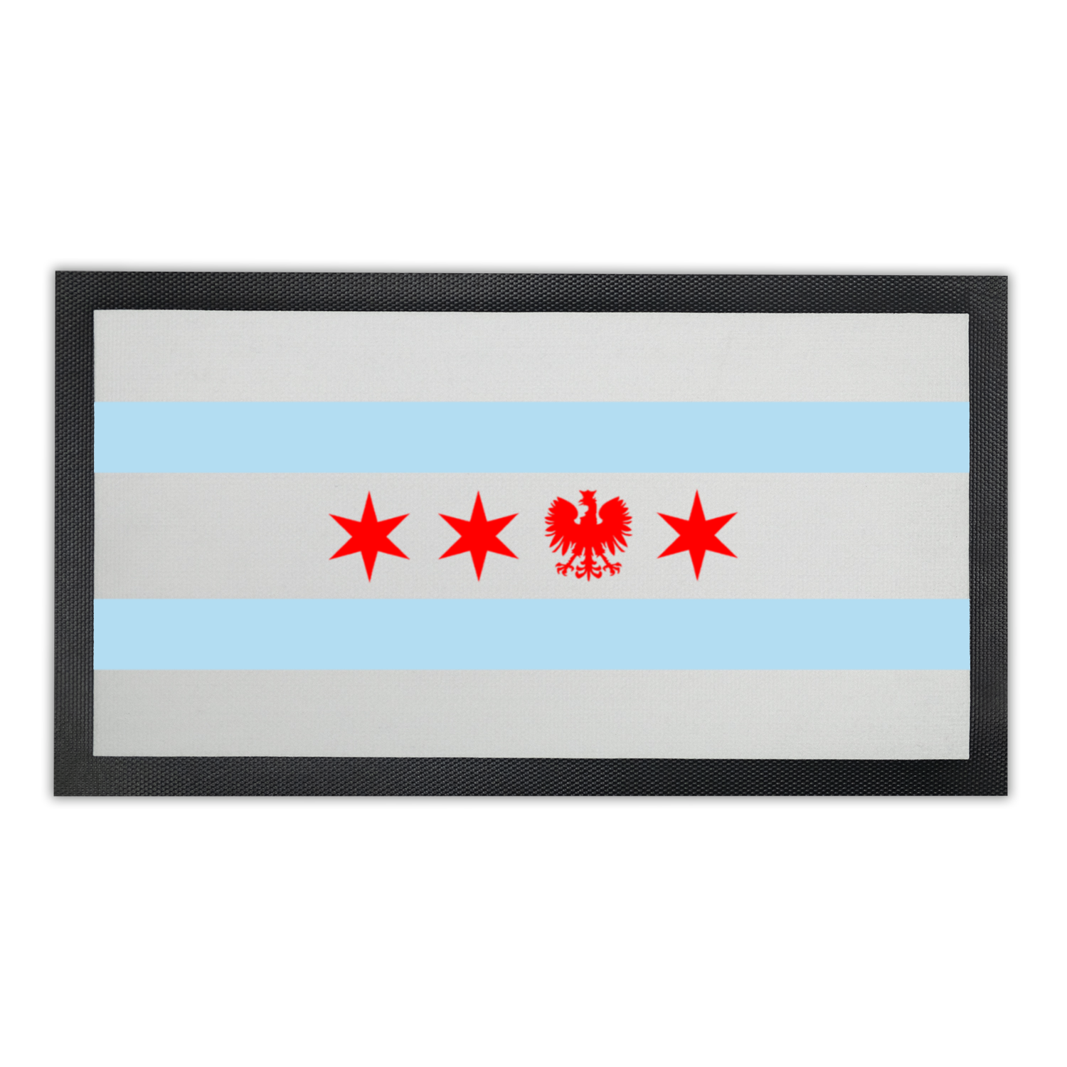 Chicago Flag Polish Single Eagle Bar Mat