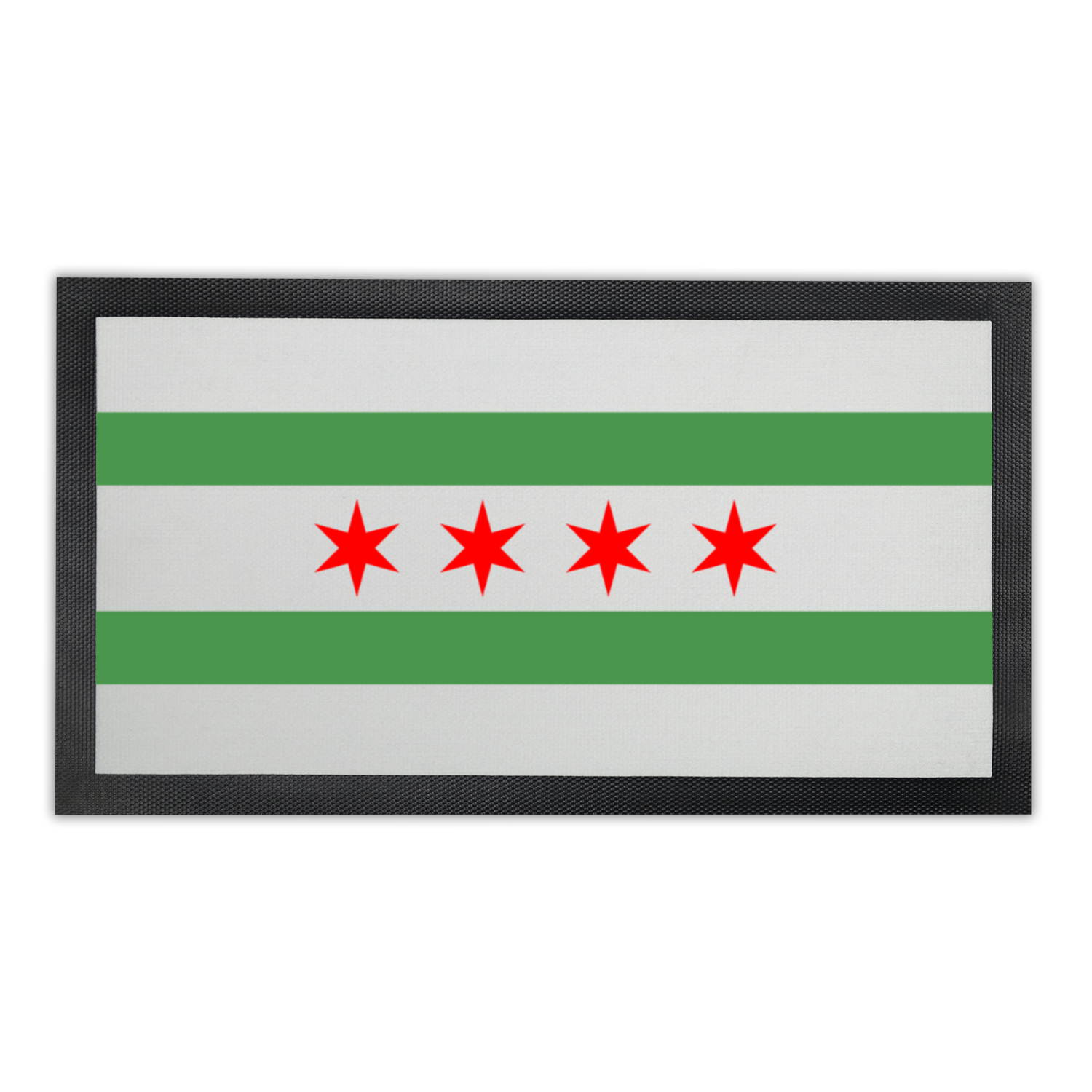 Chicago Flag Green River Bar Mat