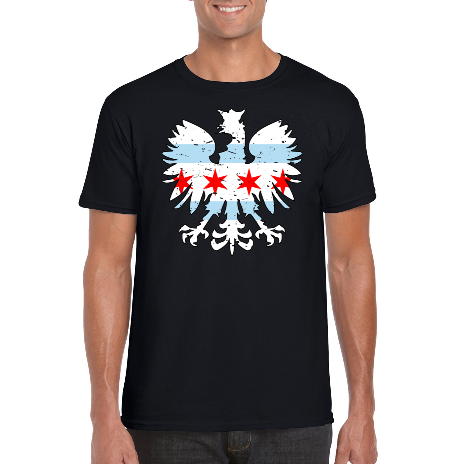 Chicago Flag Eagle T-Shirt